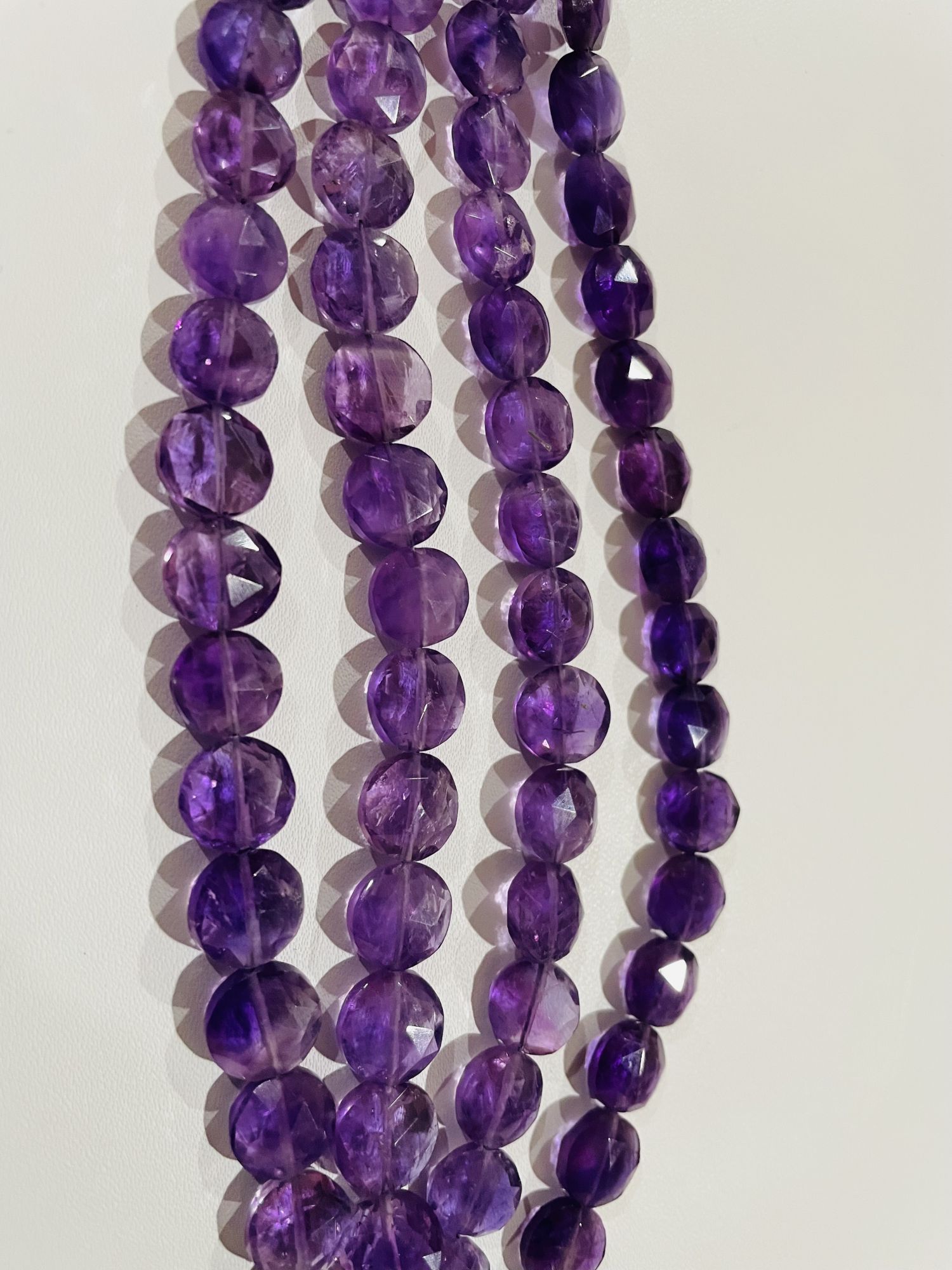 Amethyst coin Faceted