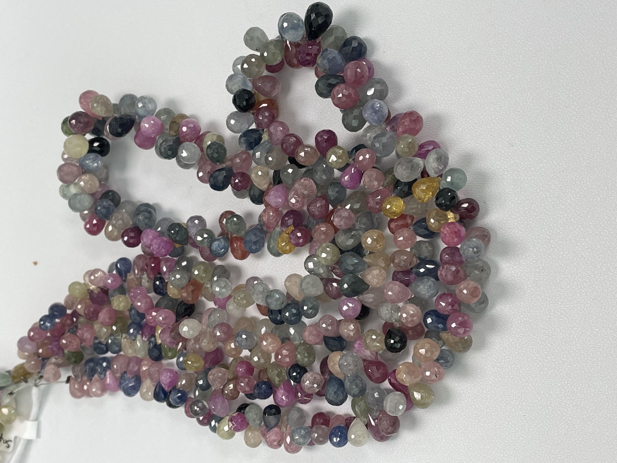 Multi Color Sapphire Drop Faceted