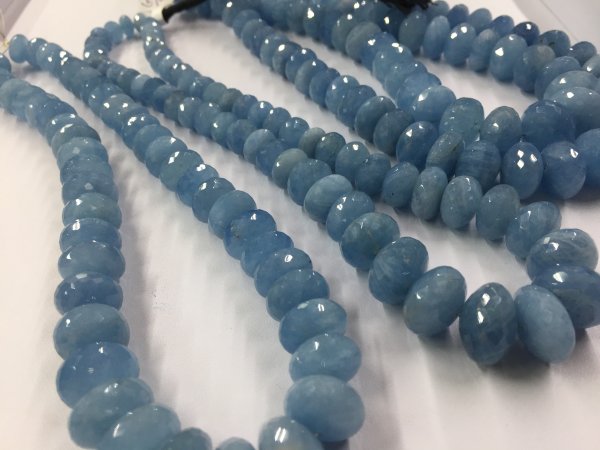 Aquamarine Rondelle Faceted