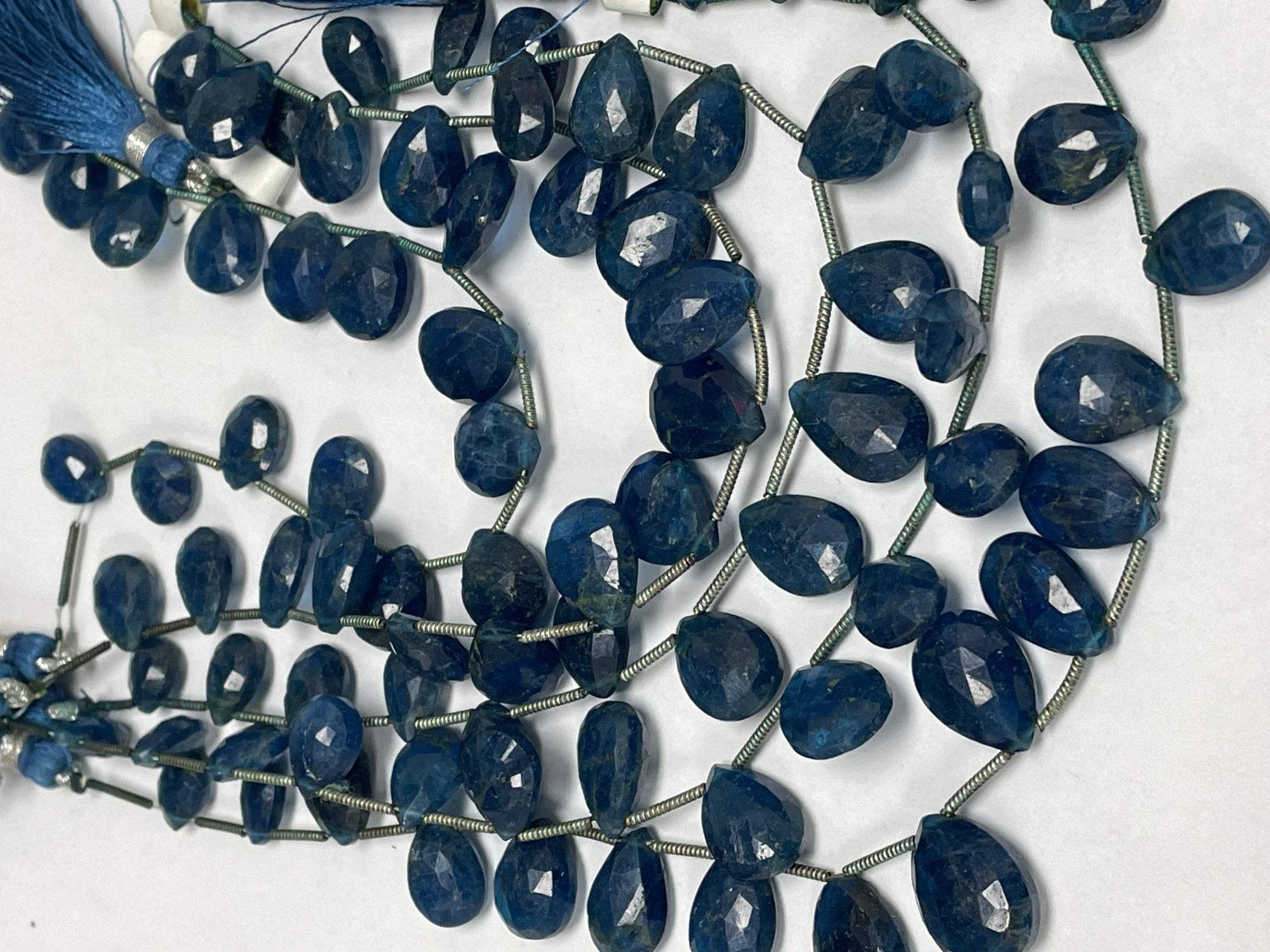 Blue Apatite Pear Faceted