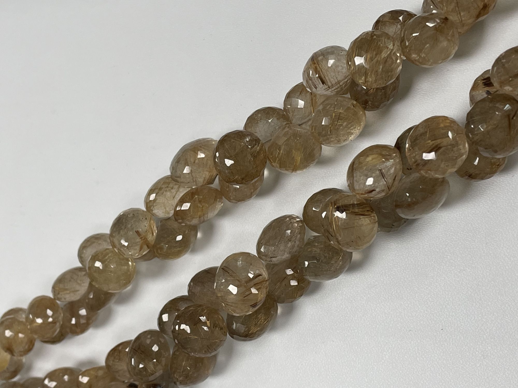 Golden Rutilated Quartz Onion Faceted