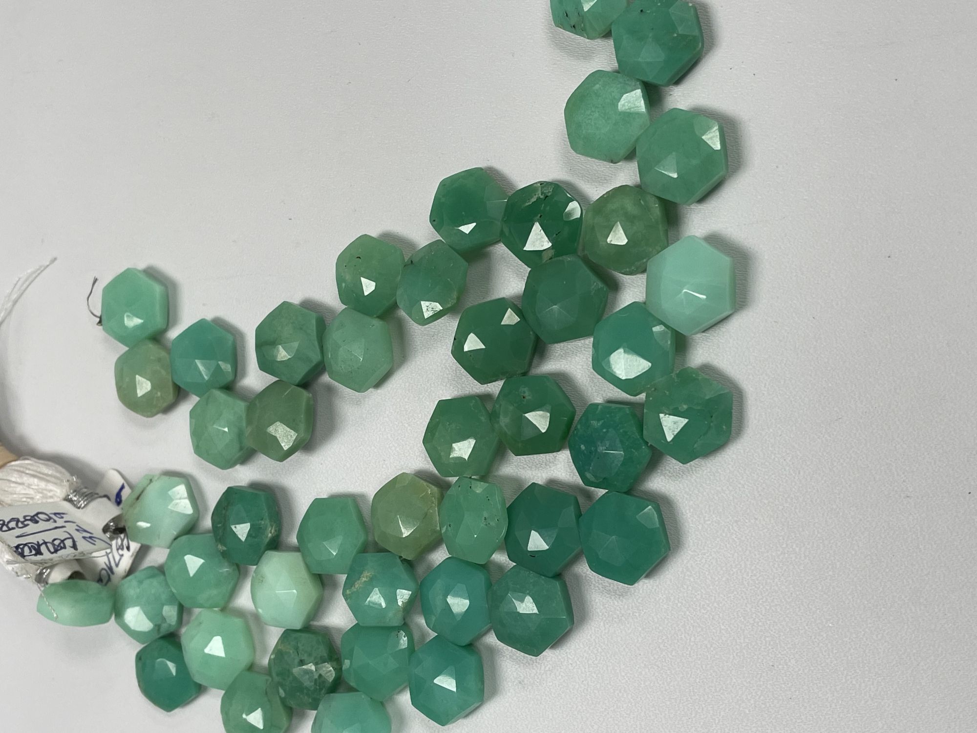 Chrysoprase Hexagon Faceted