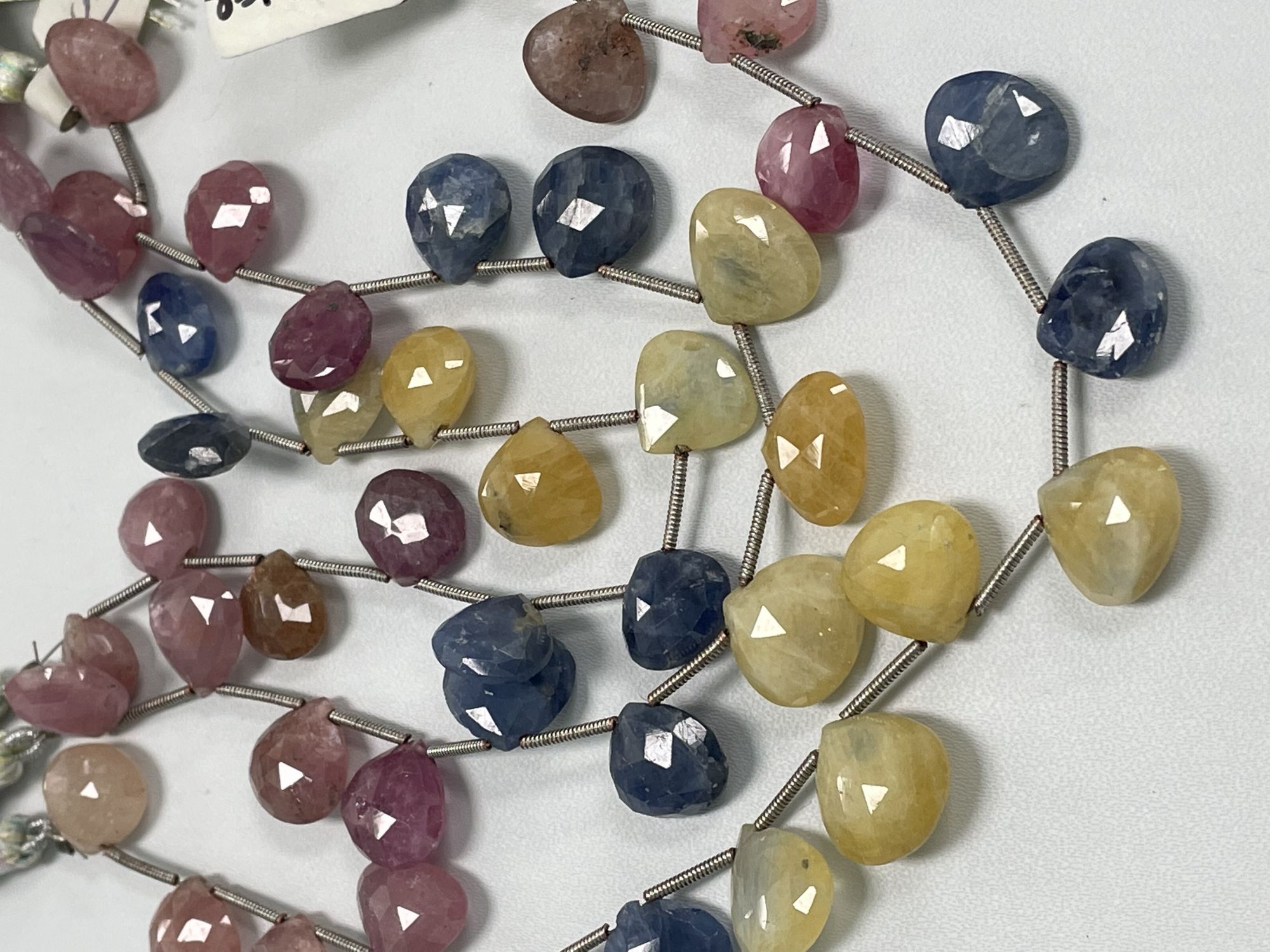 Multi Color Sapphire Heart Faceted