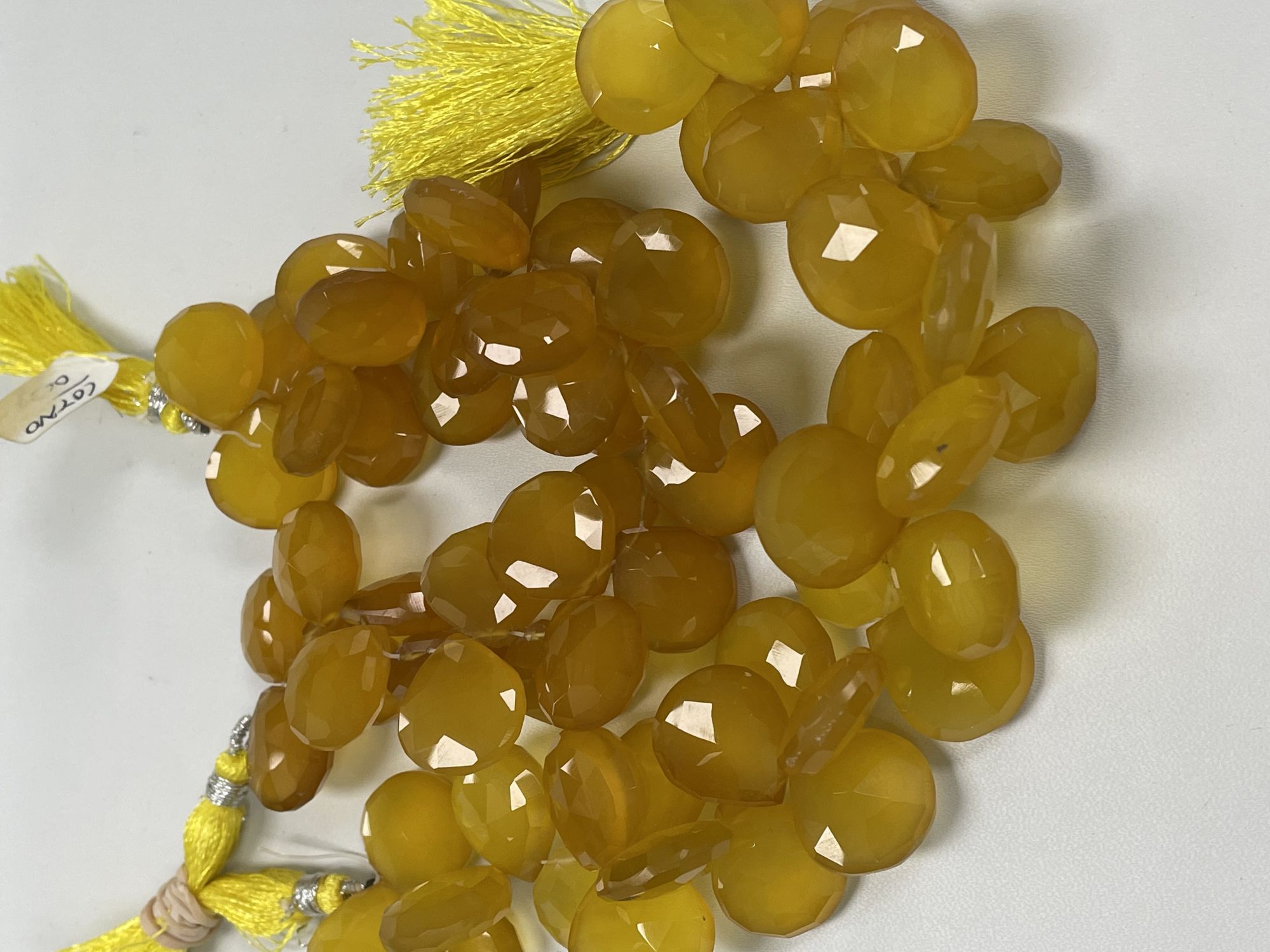 Yellow Chalcedony Heart Faceted