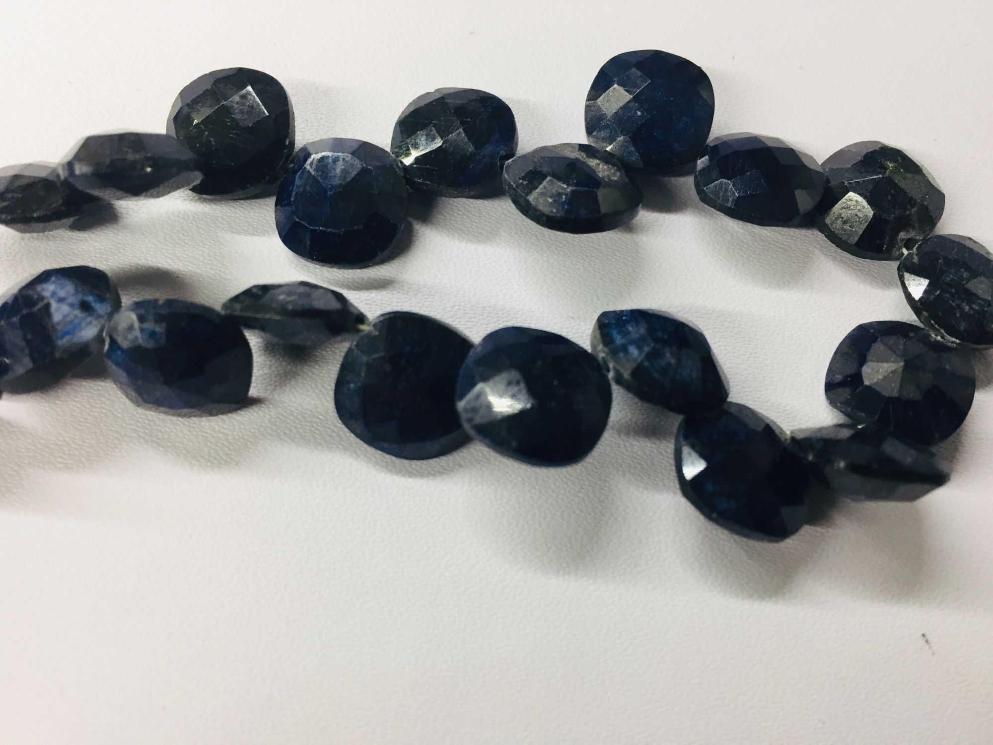 Blue Sapphire squares Faceted heated and oiled