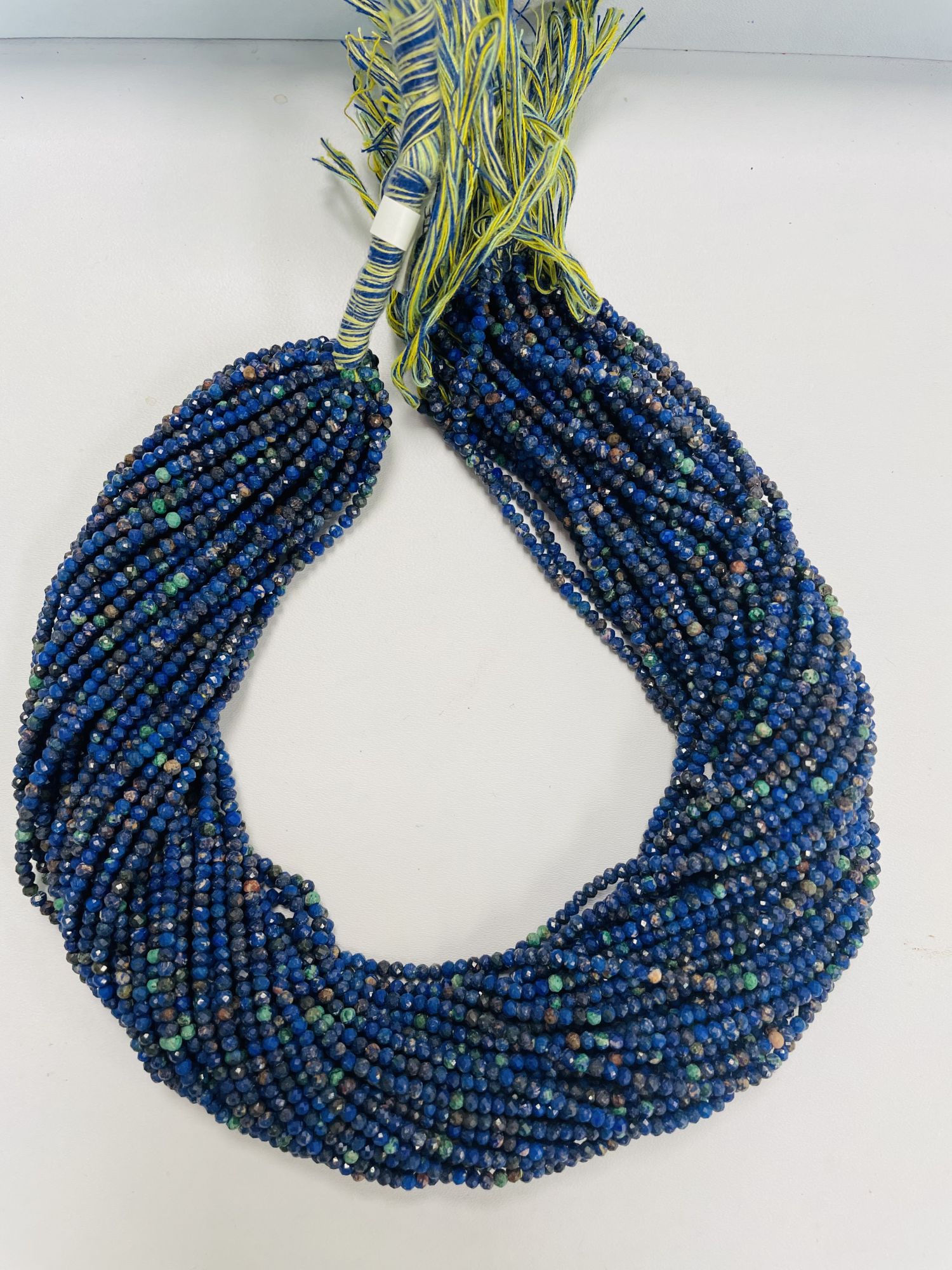 Azurite Rondelle Facted