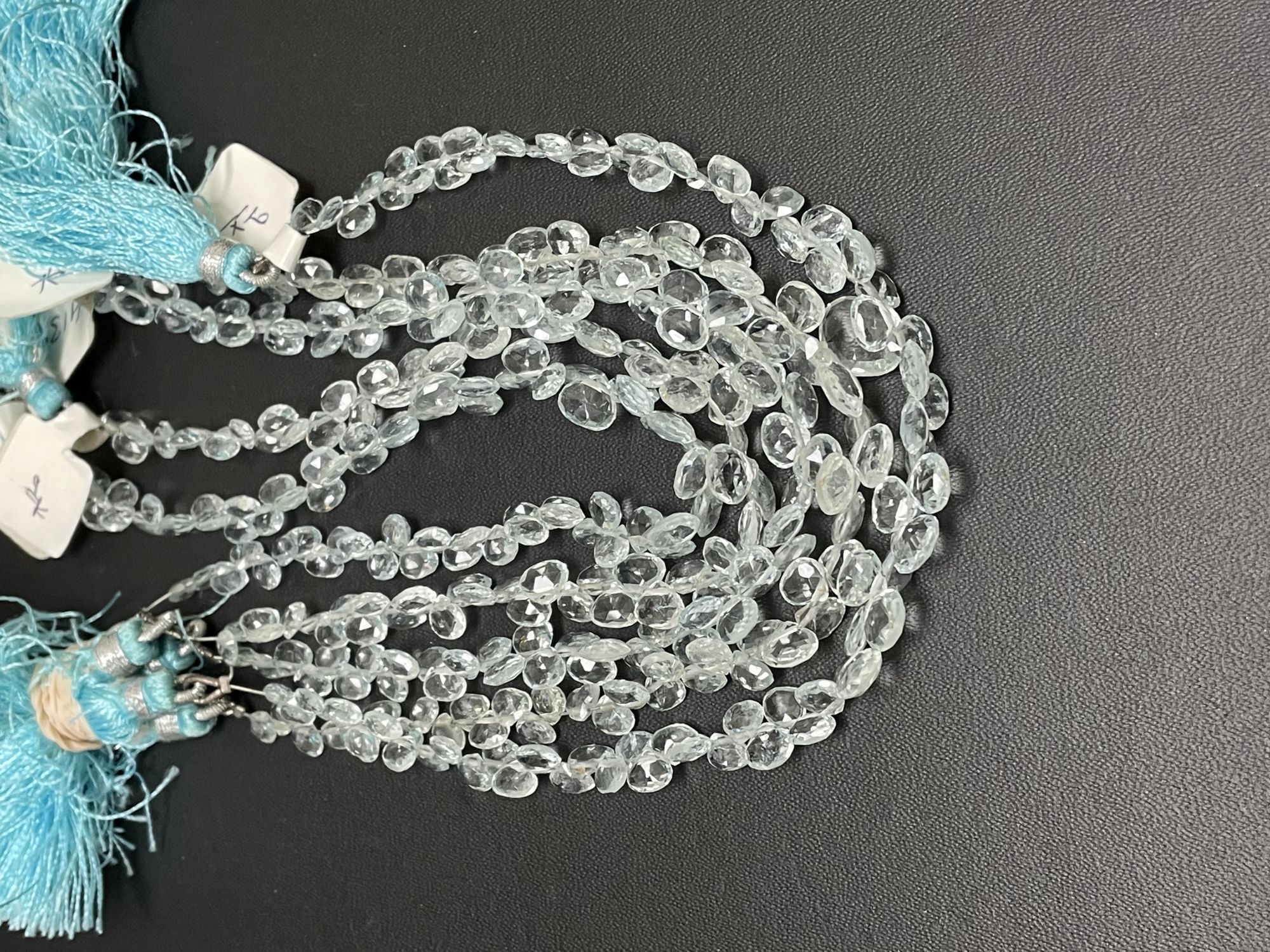 Aquamarine Heart Faceted