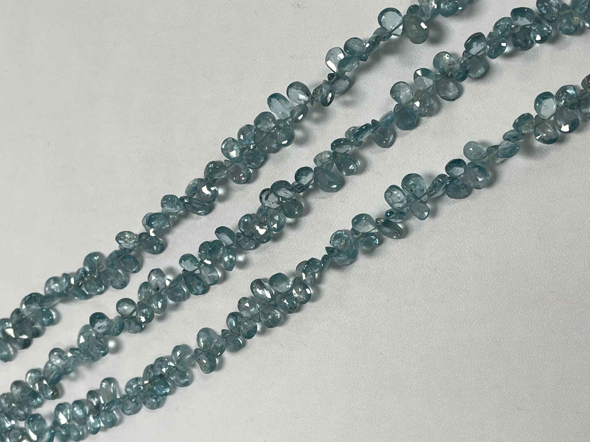 Blue Zircon Pear Faceted