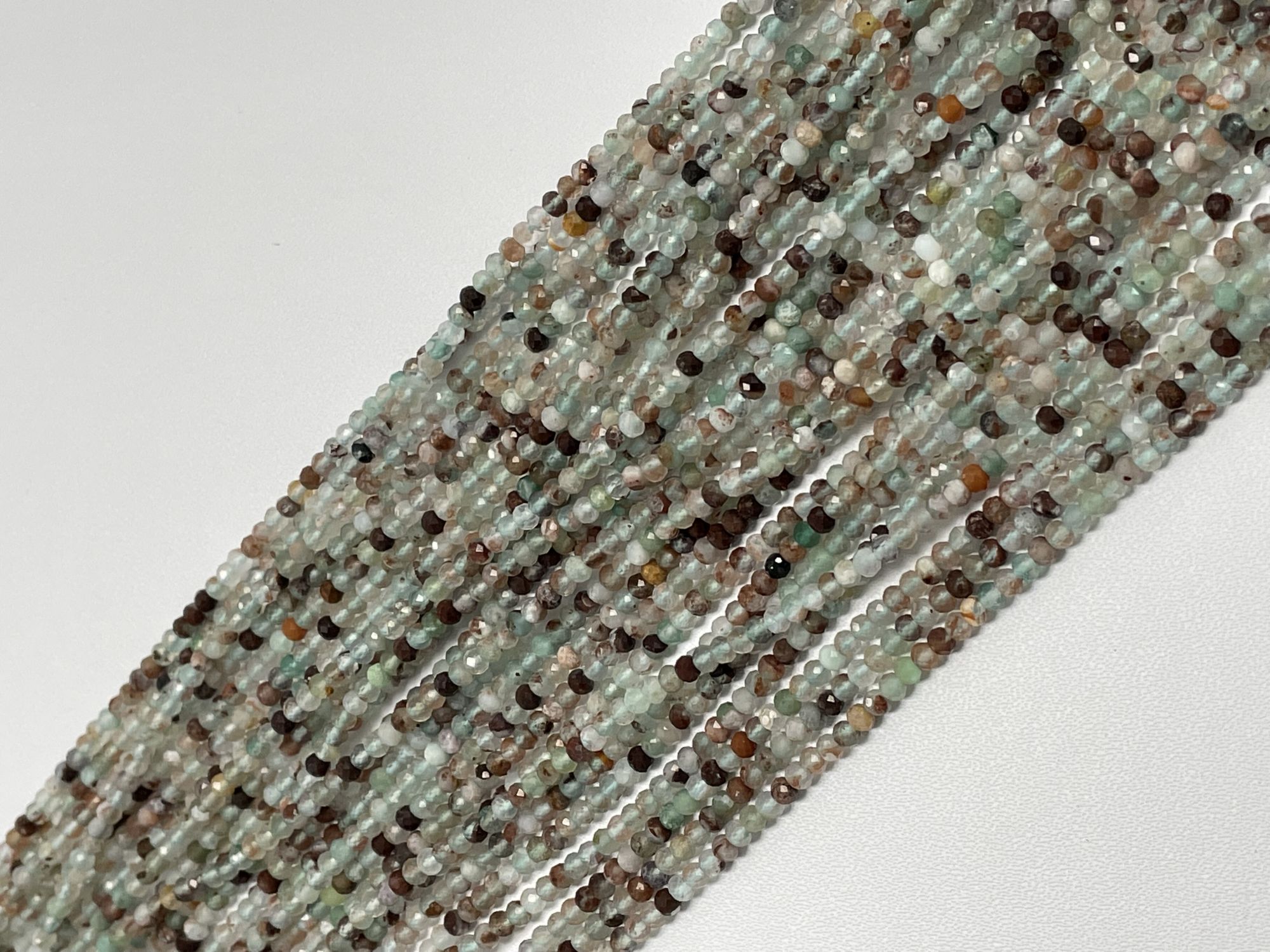 Aqua Chrysoprase Rondelle Faceted