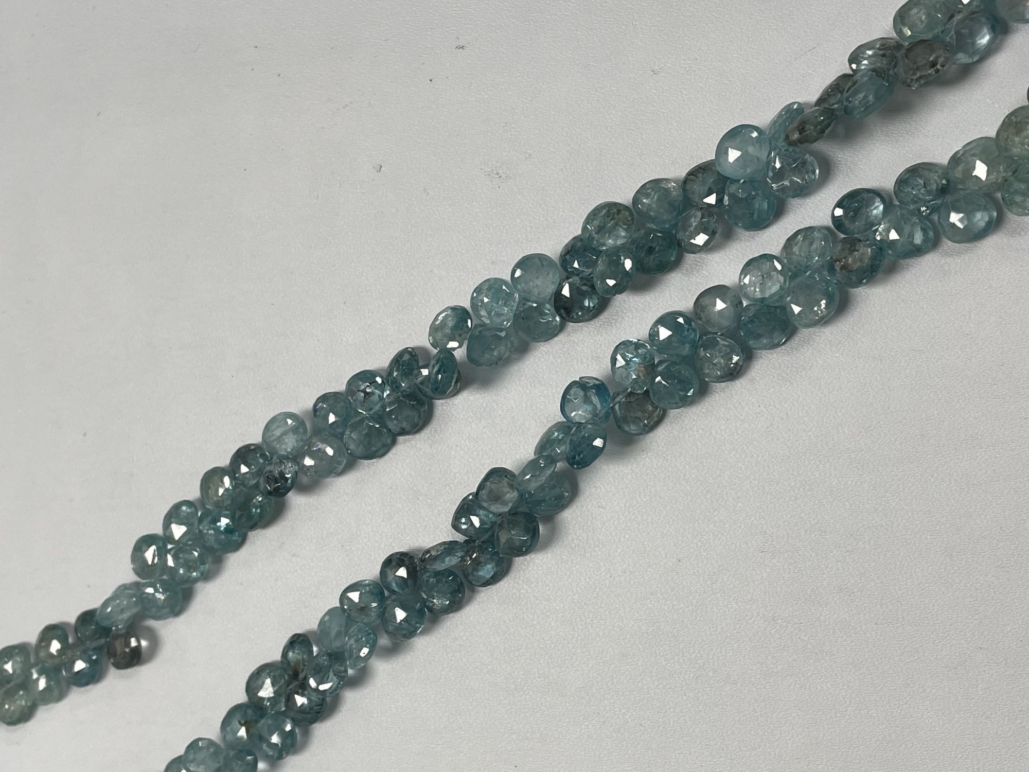 Blue Zircon Heart Faceted