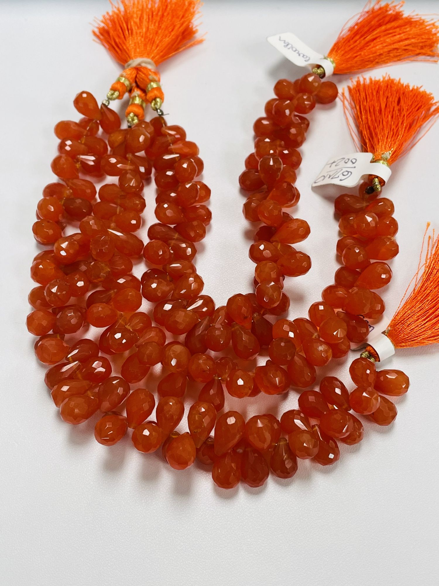 Carnelian Drop Faceted