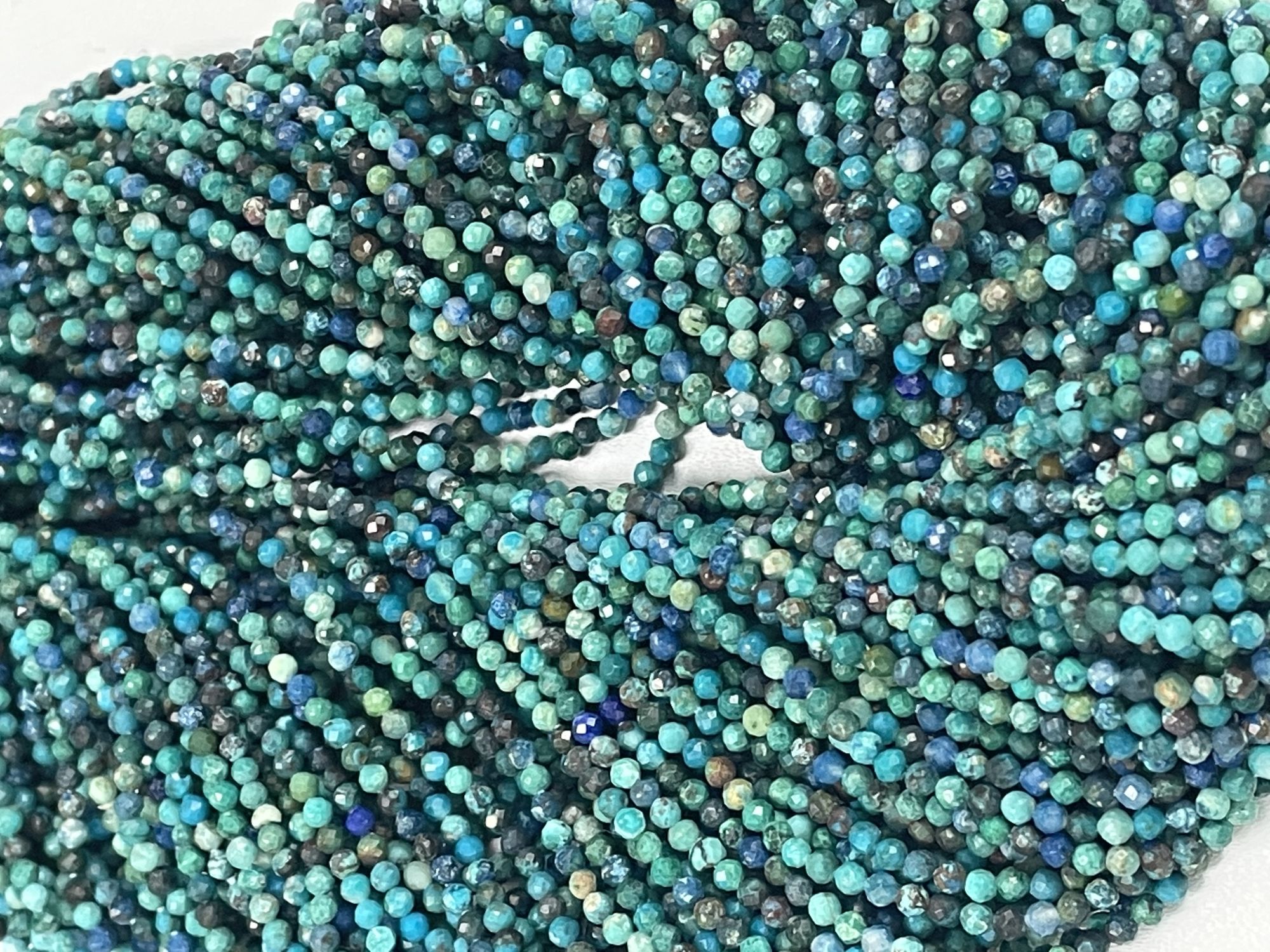 Chrysocolla Rondelle Faceted