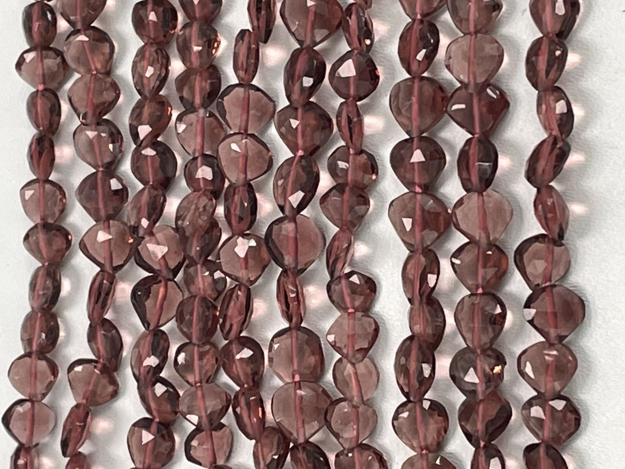 Red Garnet Heart Faceted