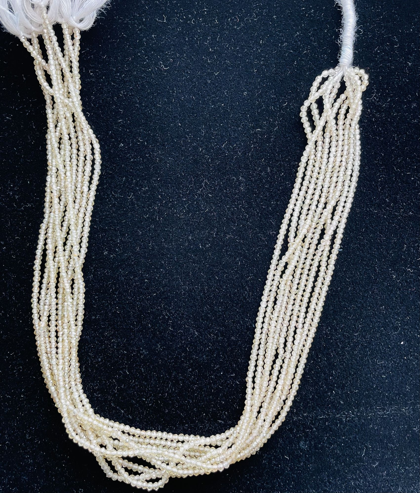 Champagne Zircon Rondelles Faceted