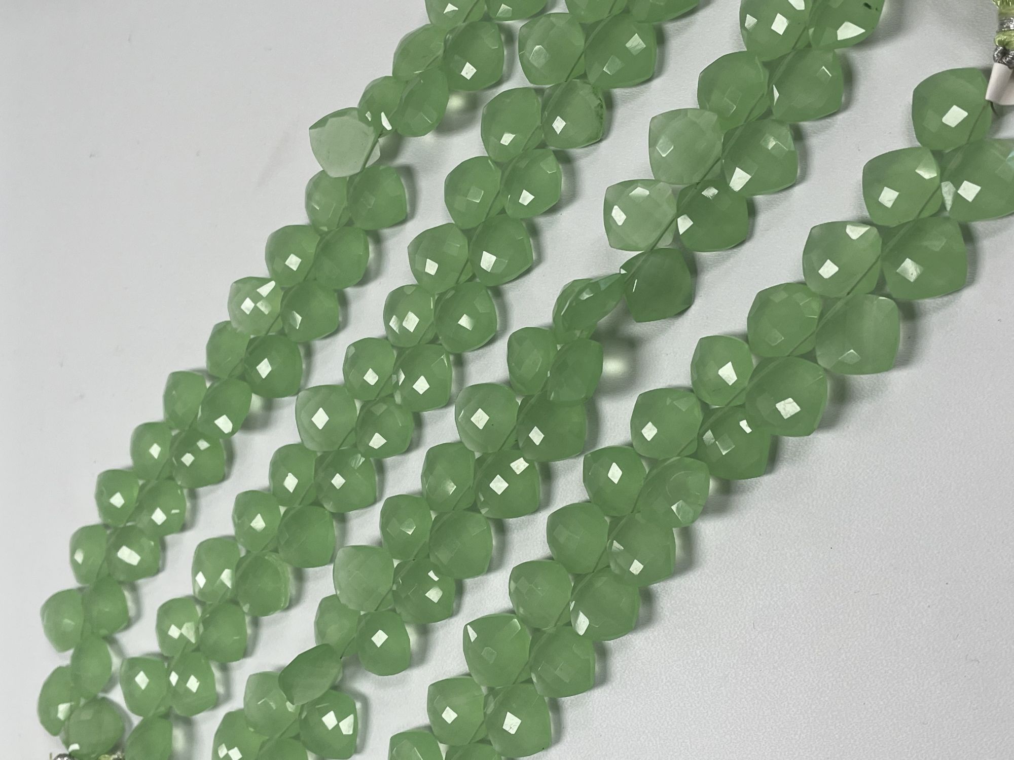Green Chalcedony Cushion Faceted