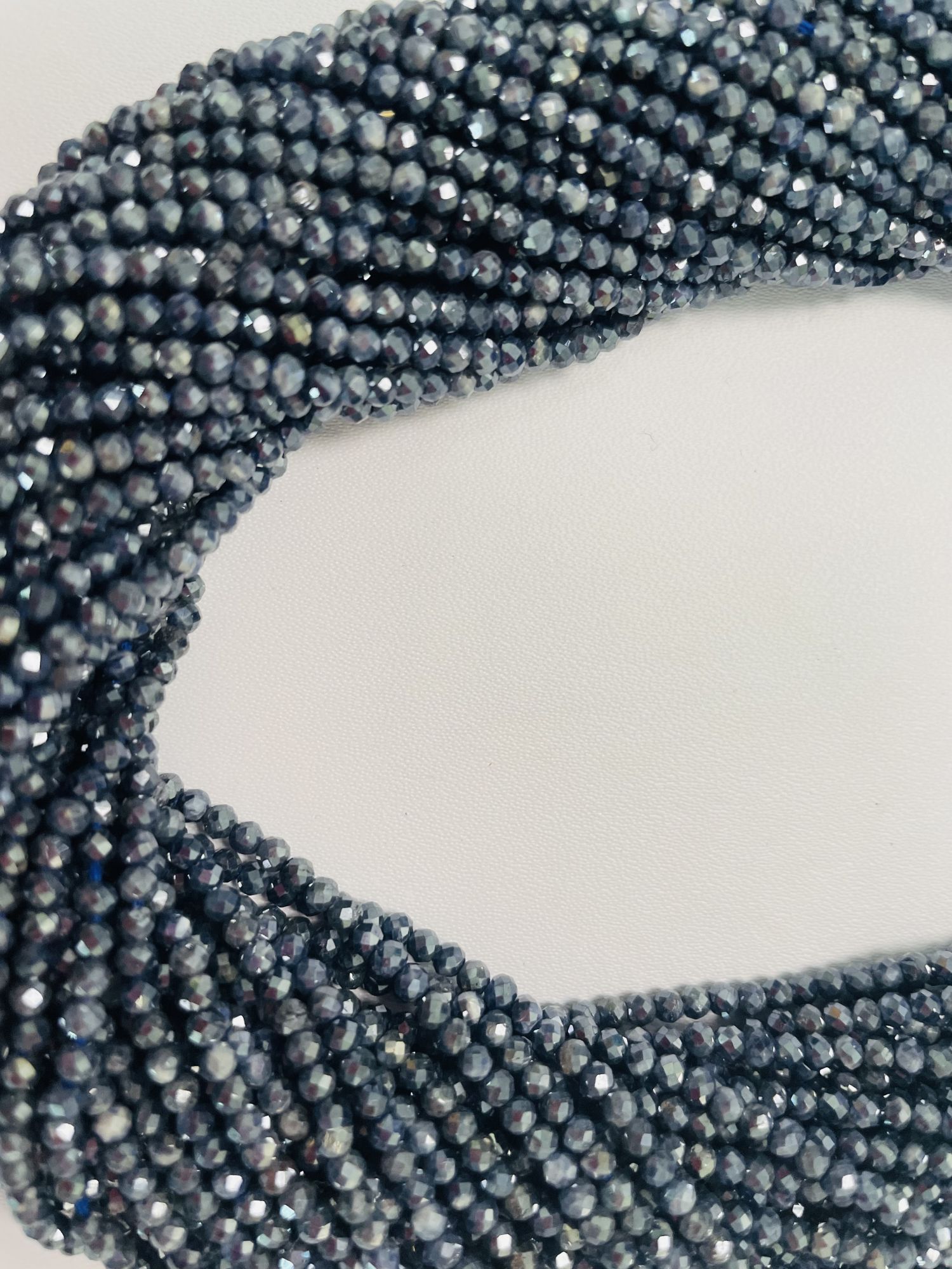 Coated Sapphire Rondelle Faceted