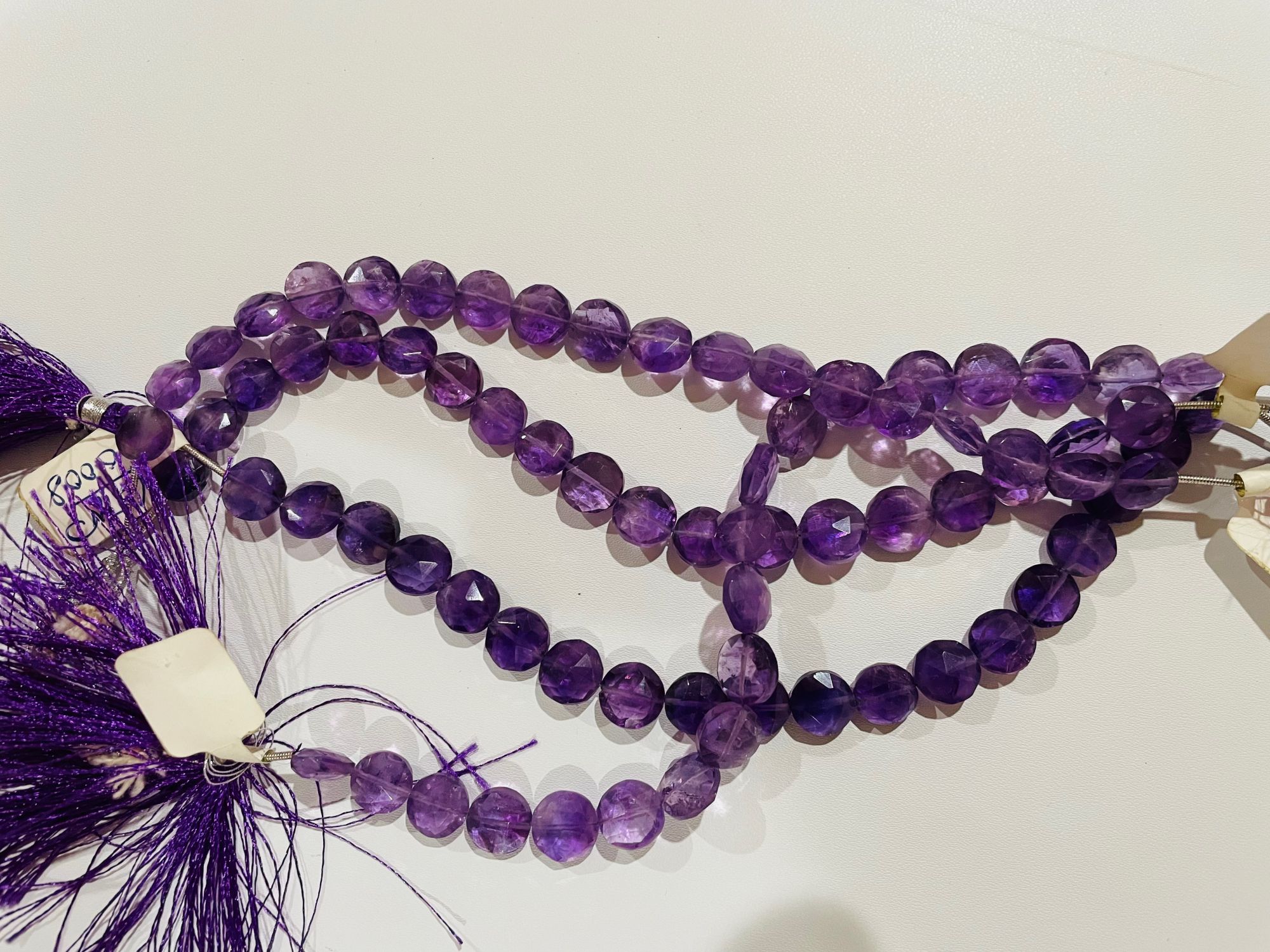 Amethyst coin Faceted