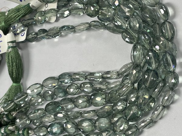 Green Mystic Quartz Oval Faceted