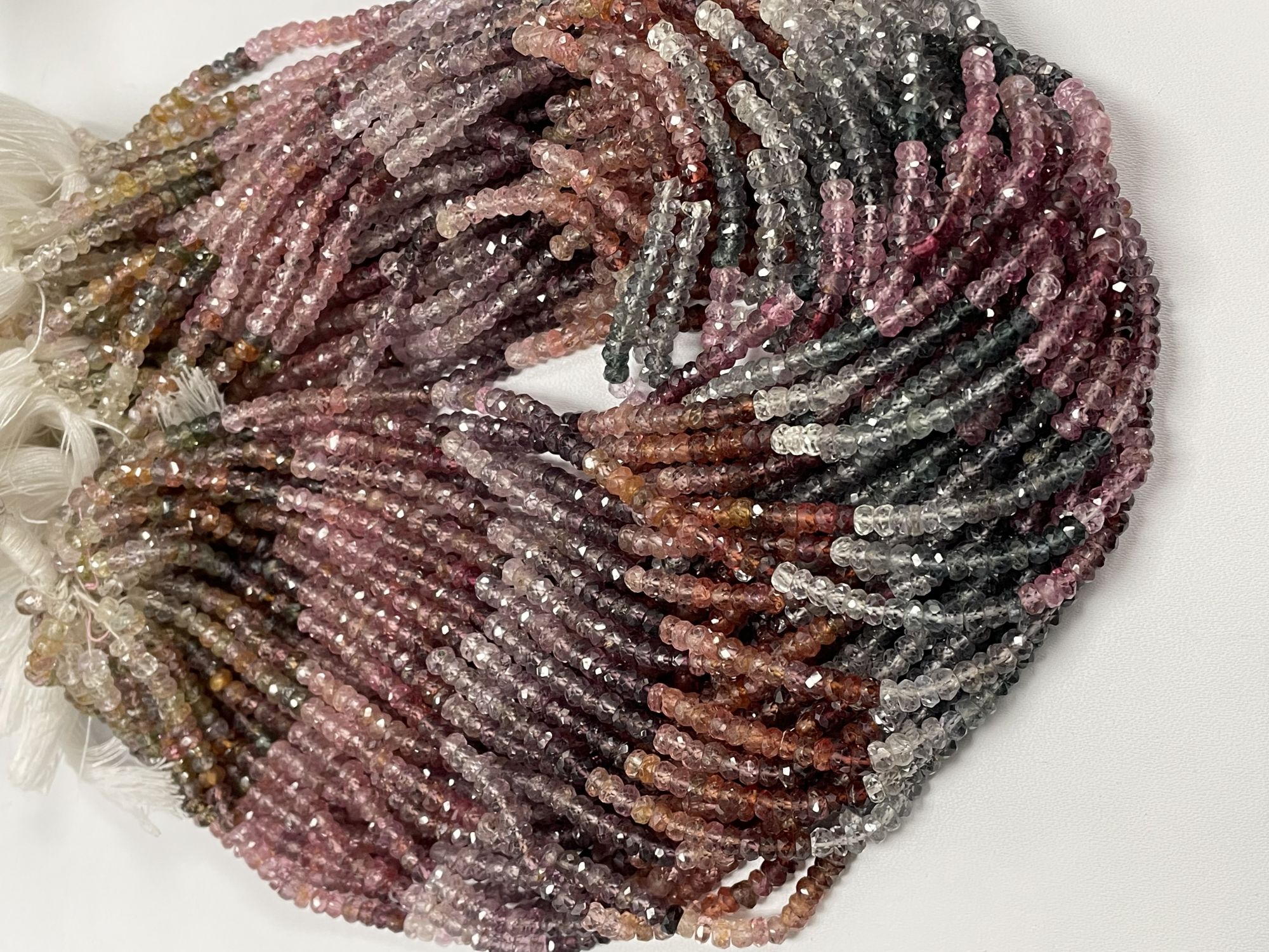 Multicolor Spinel Rondelle Faceted