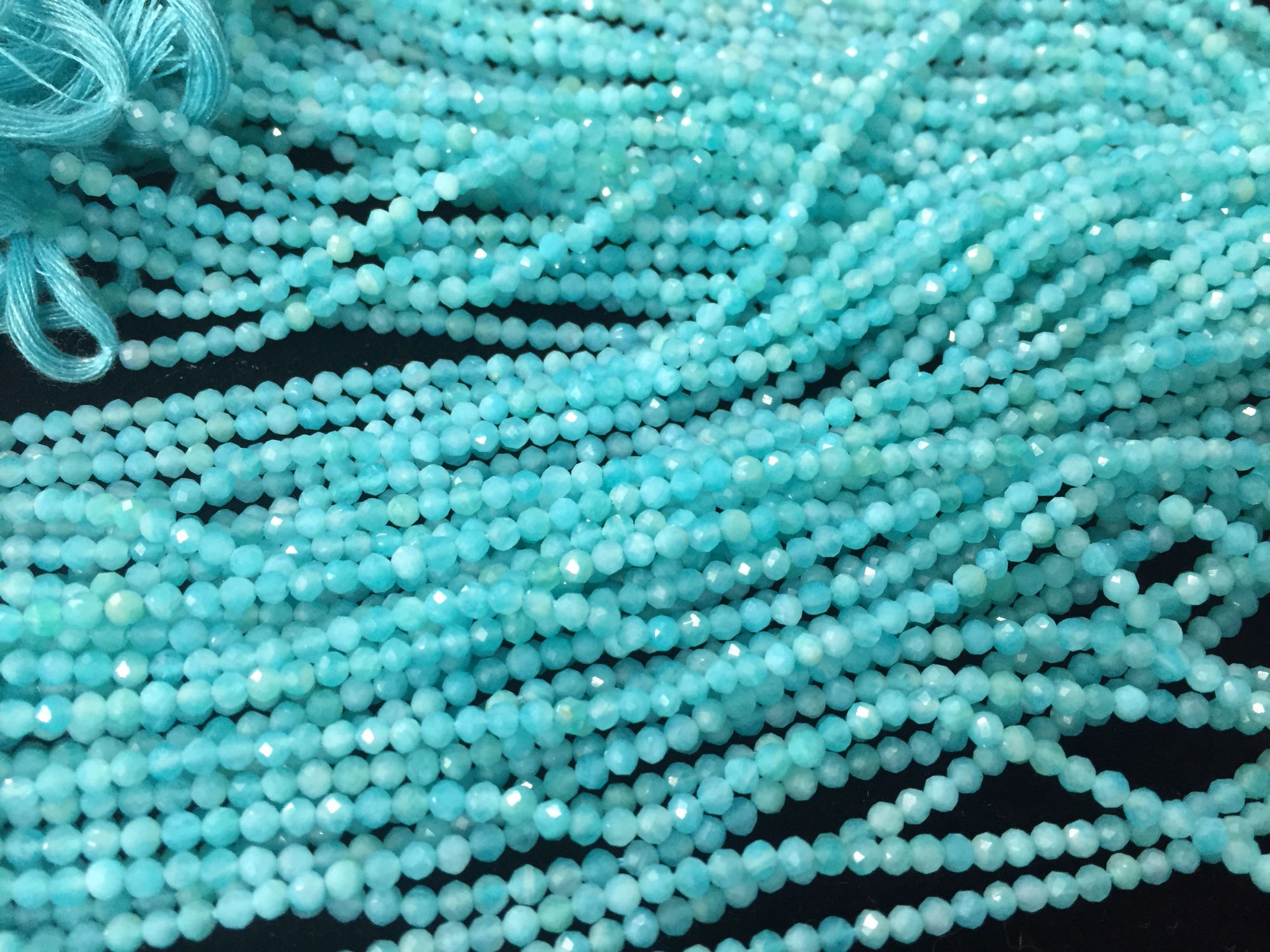 Amazonite Rondelle Faceted