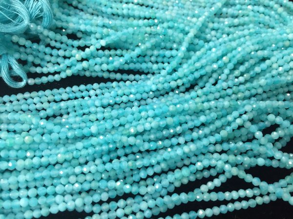 Amazonite Rondelle Faceted