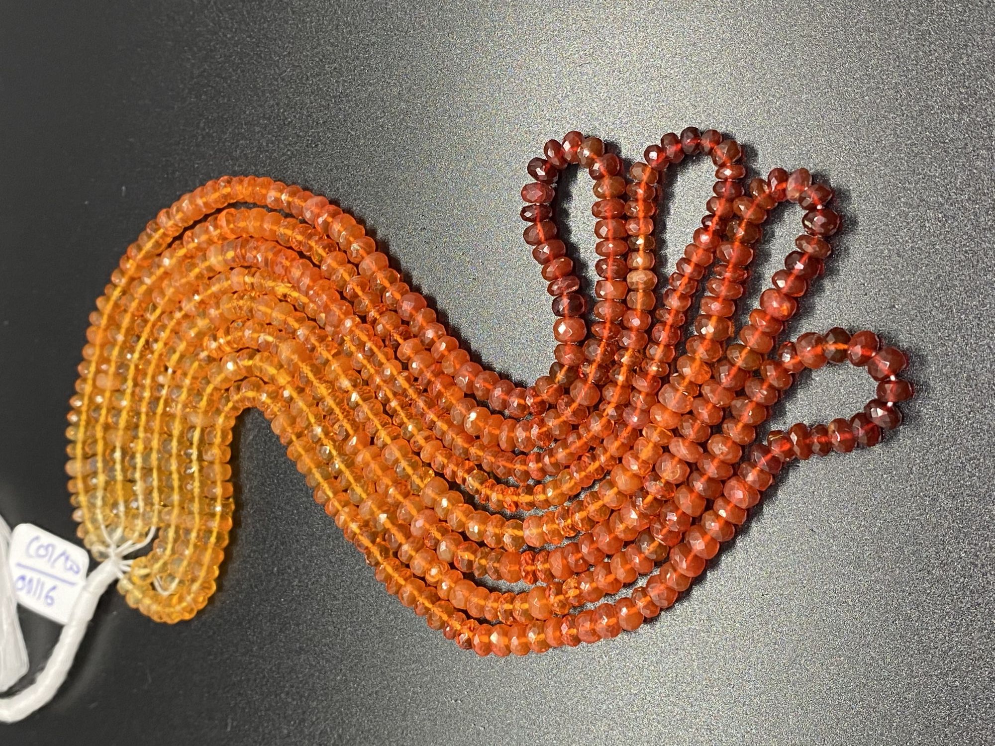 Fire Opal Rondelle Faceted