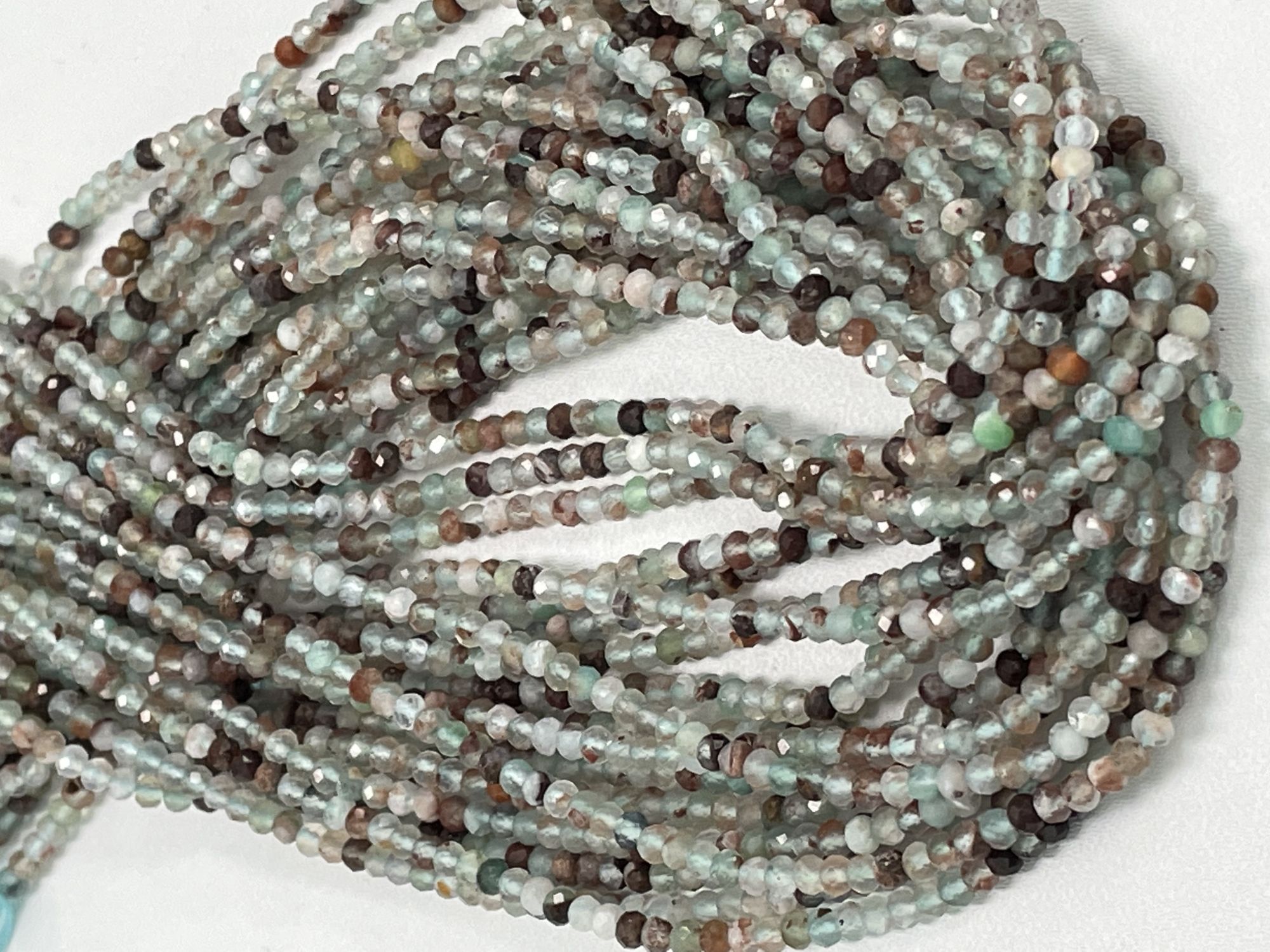 Aqua Chrysoprase Rondelle Faceted