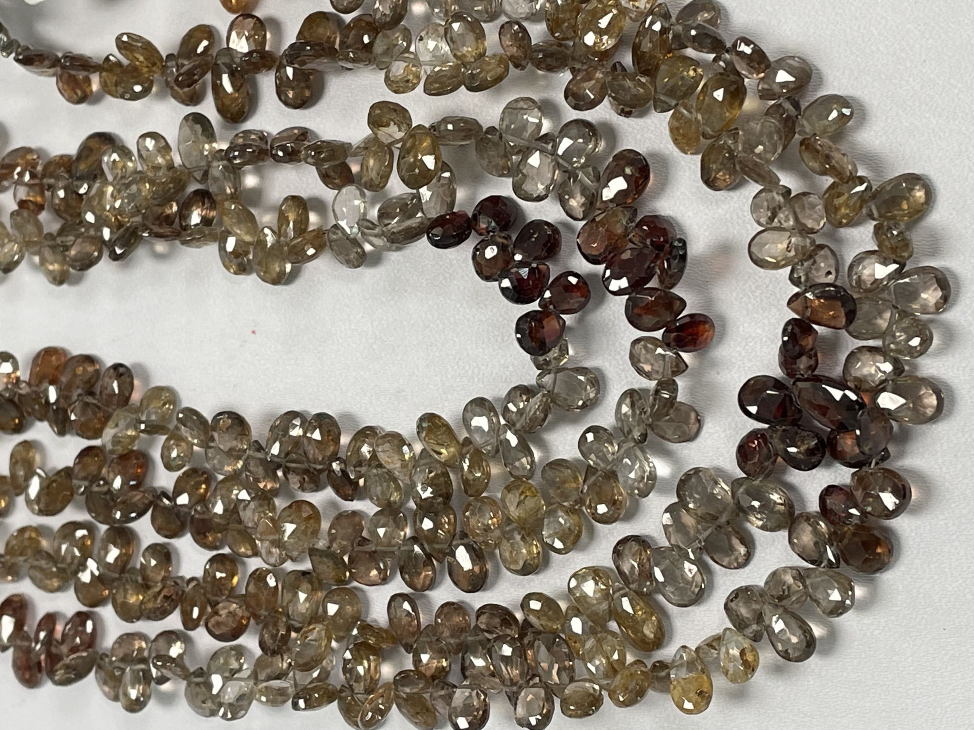 Shaded Zircon Pear Faceted