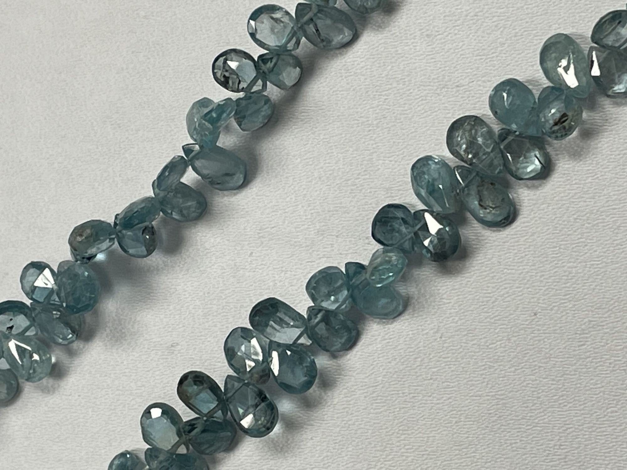 Blue Zircon Pear Faceted