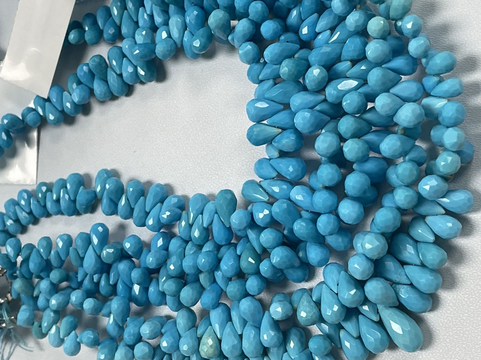 Turquoise Drop Faceted