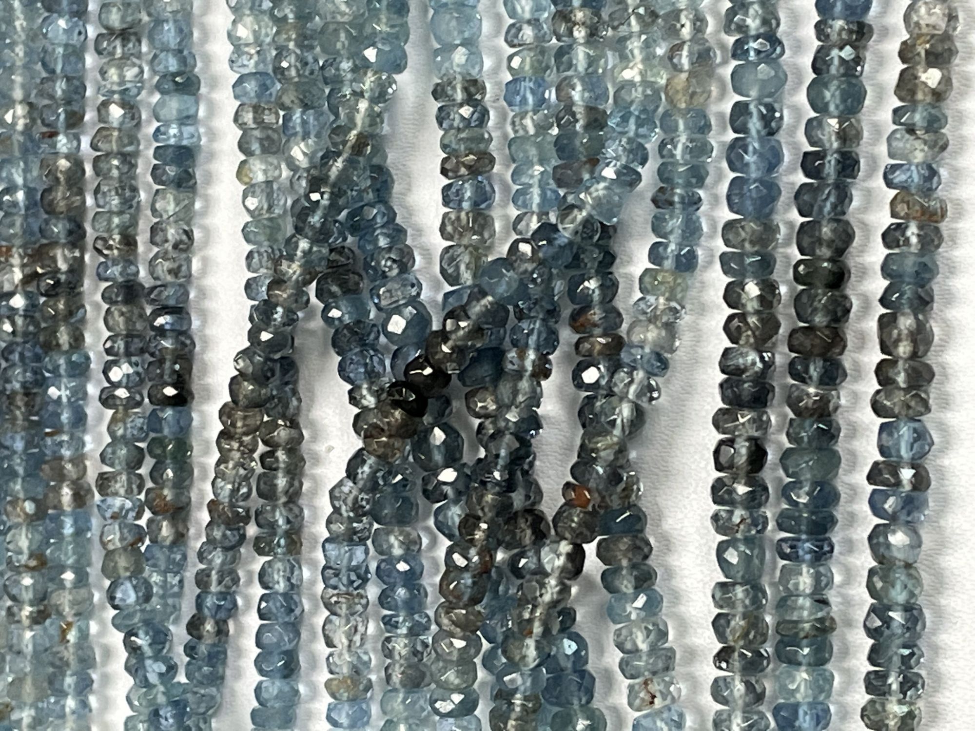 Copper Aquamarine Rondelle Faceted