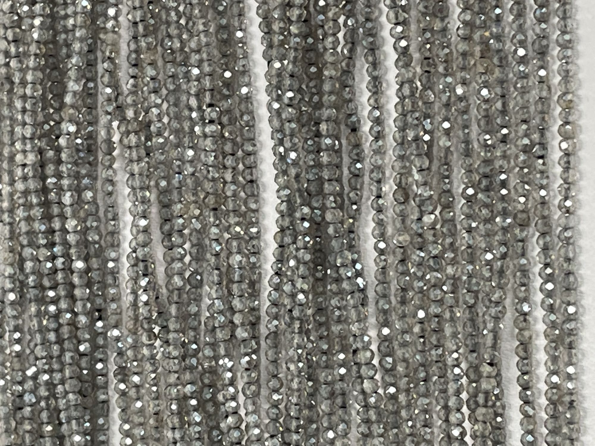 Coated Labradorite Rondelle Faceted