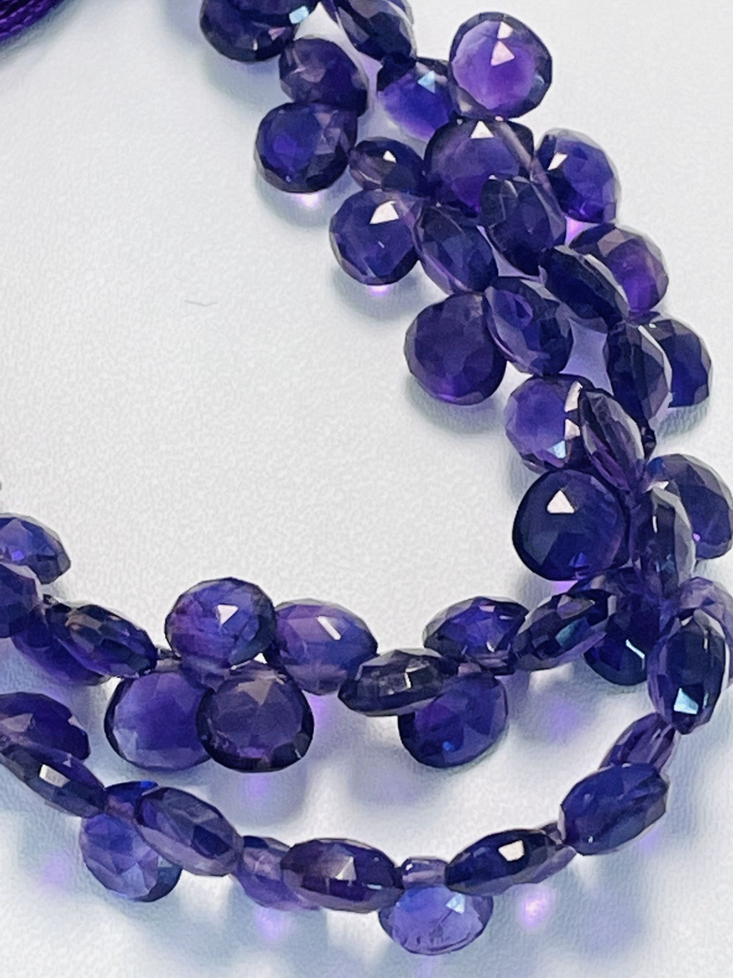 Purple Amethyst Heart Faceted