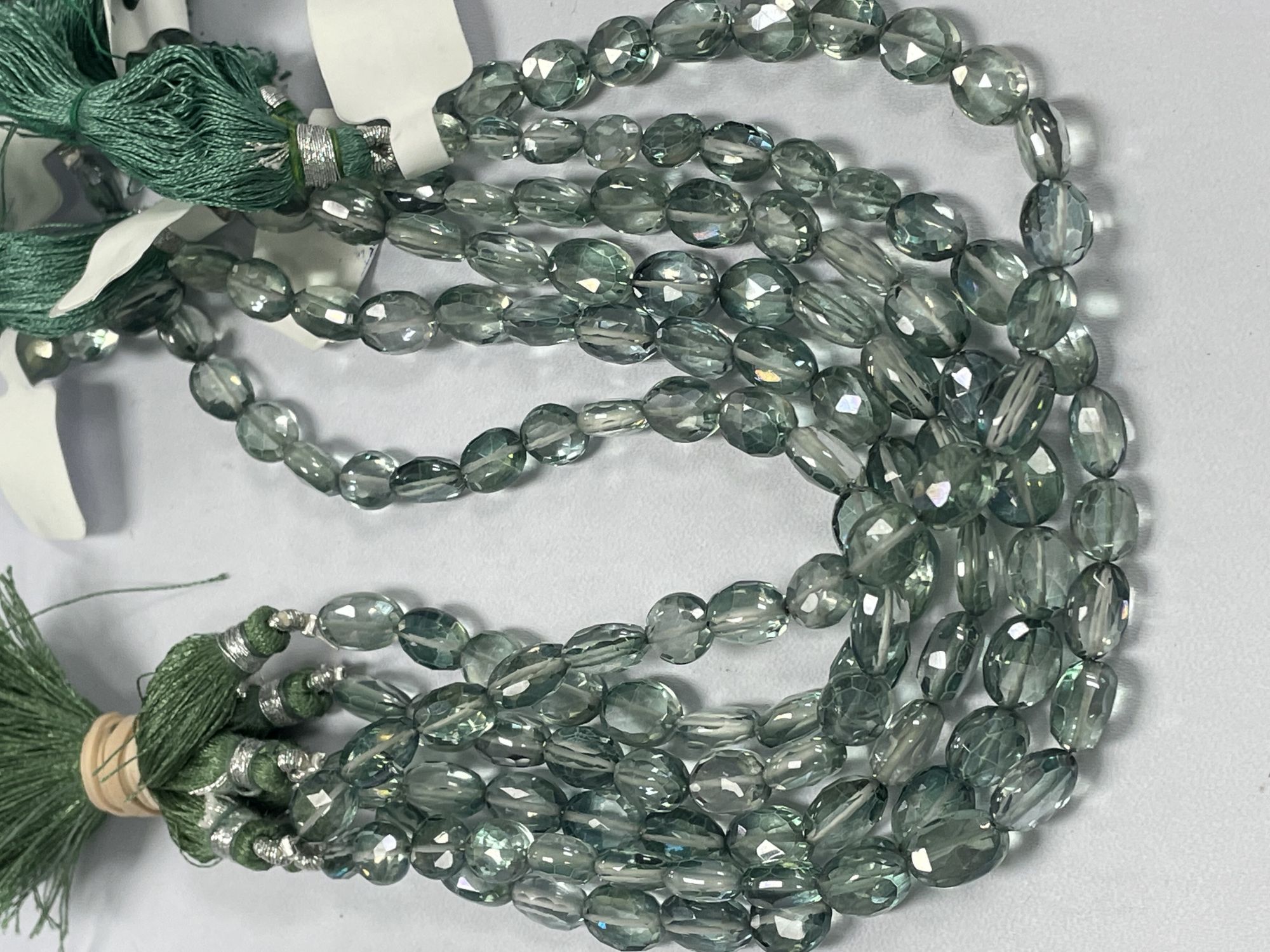Green Mystic Quartz Oval Faceted