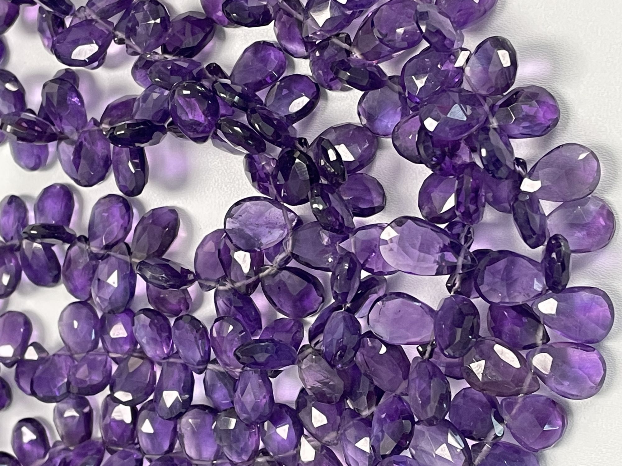 Purple Amethyst Pear Facetd