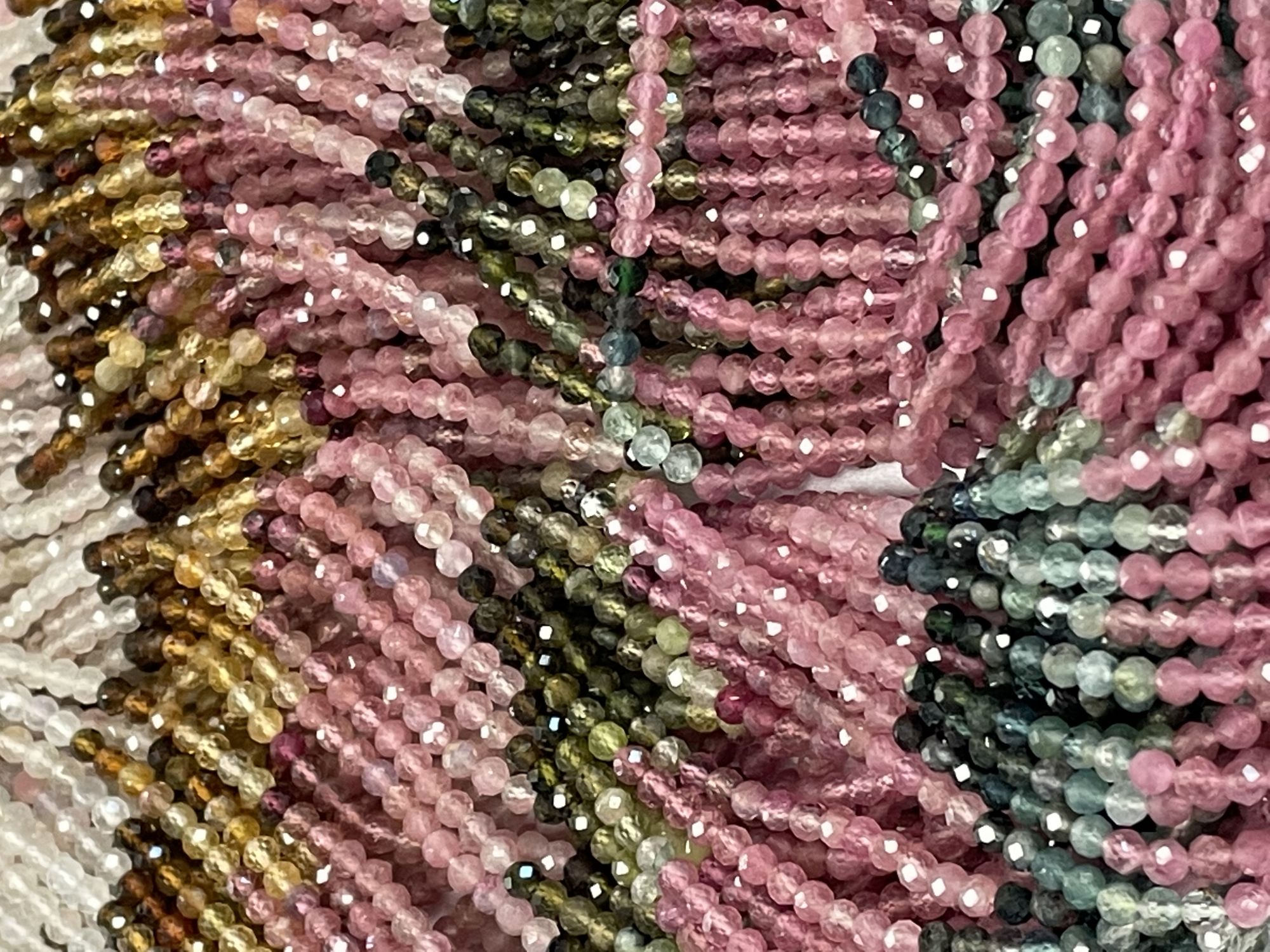 Multi Tourmaline Rondelle Faceted