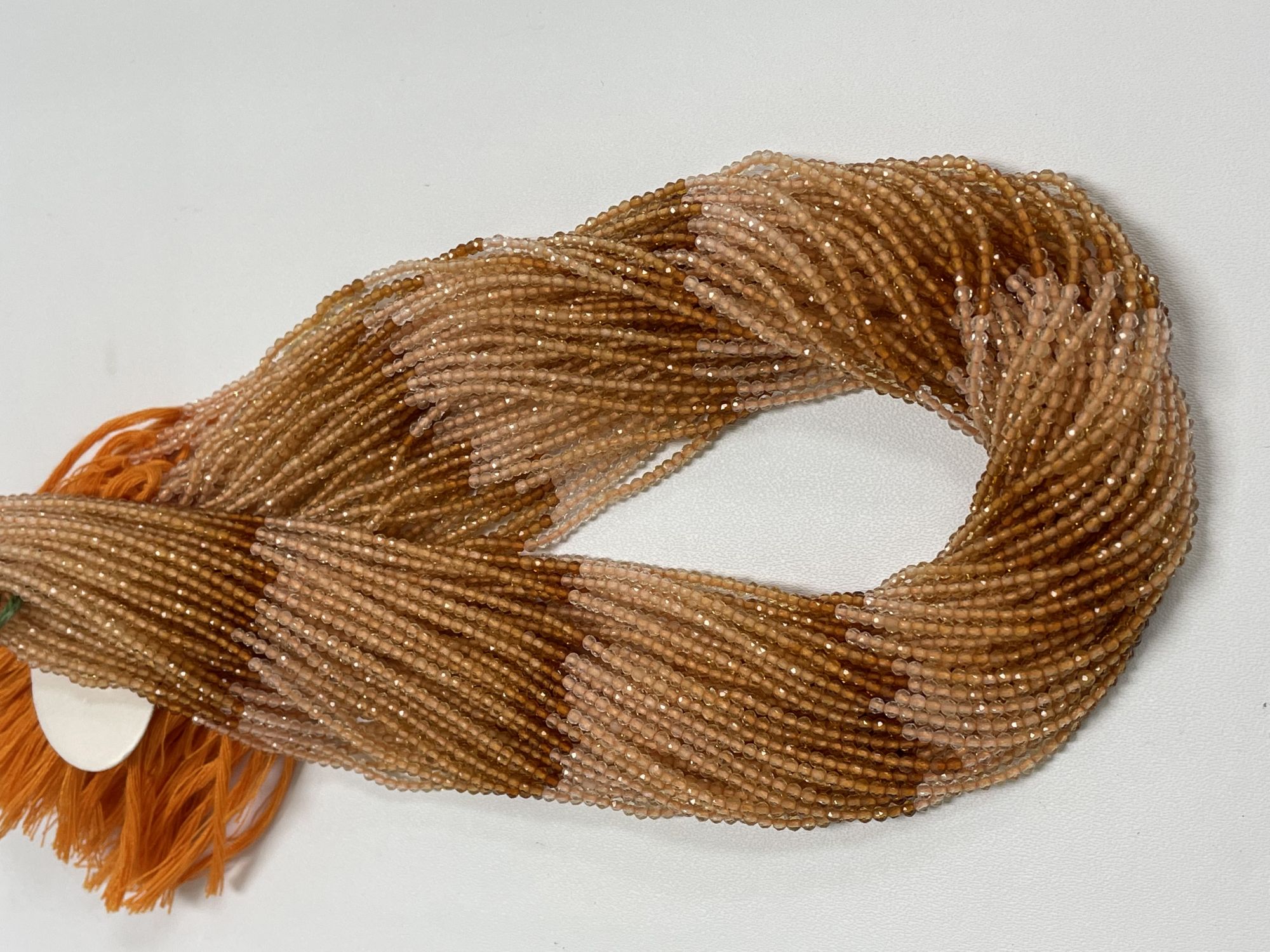 Shaded Citrine Rondelle Faceted