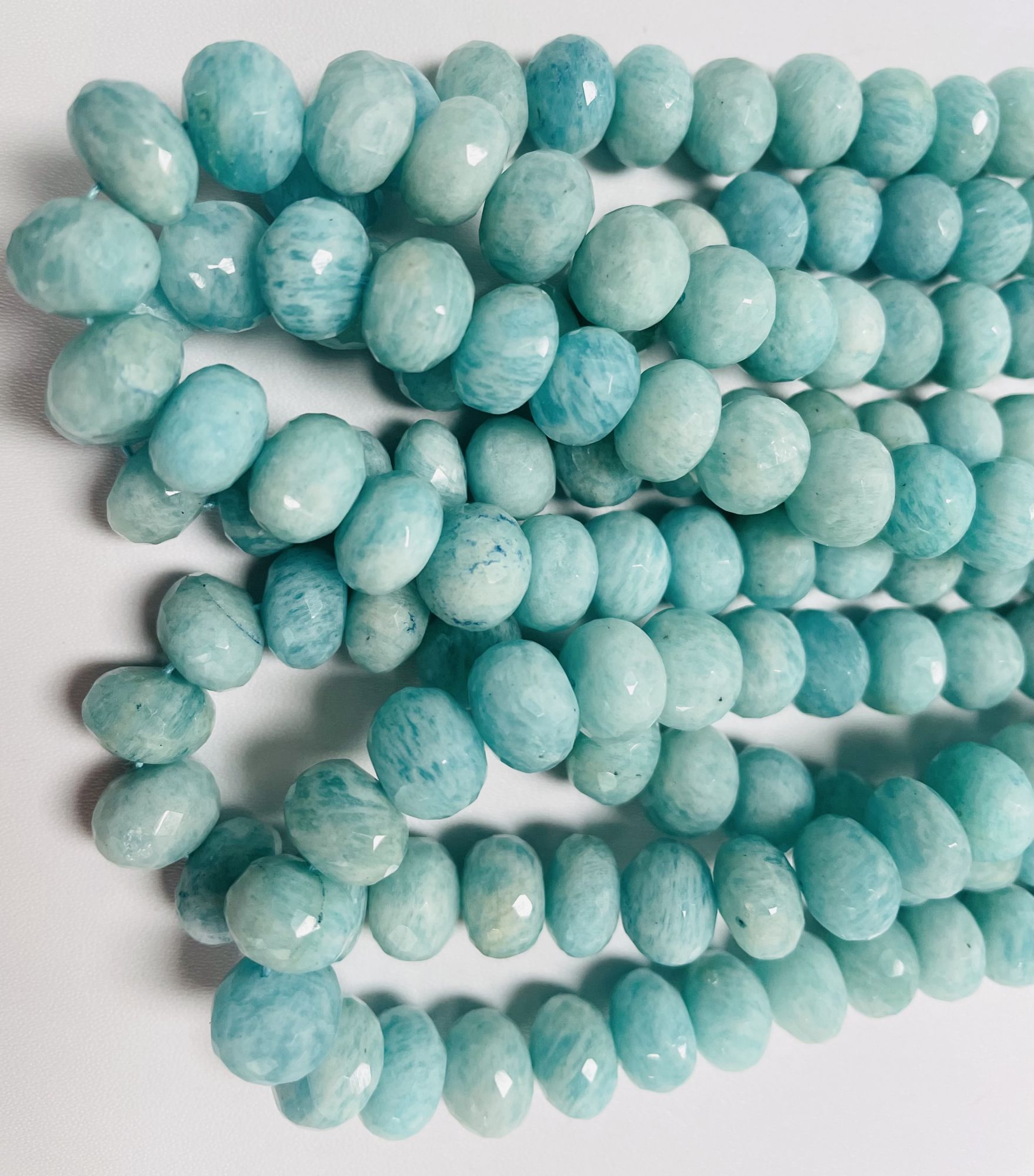 Amazonite Rondelle Faceted