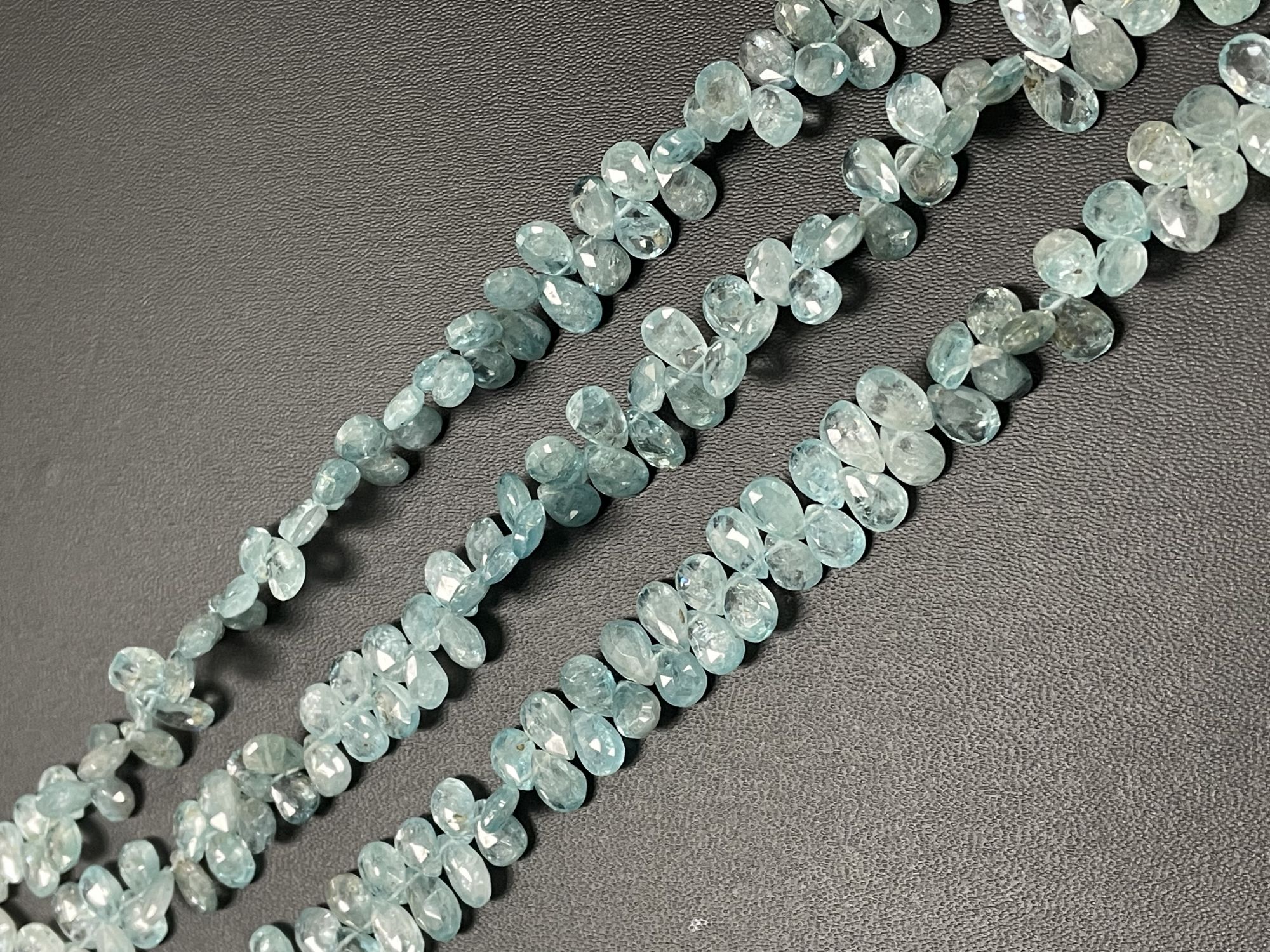 Blue Zircon Pear Faceted