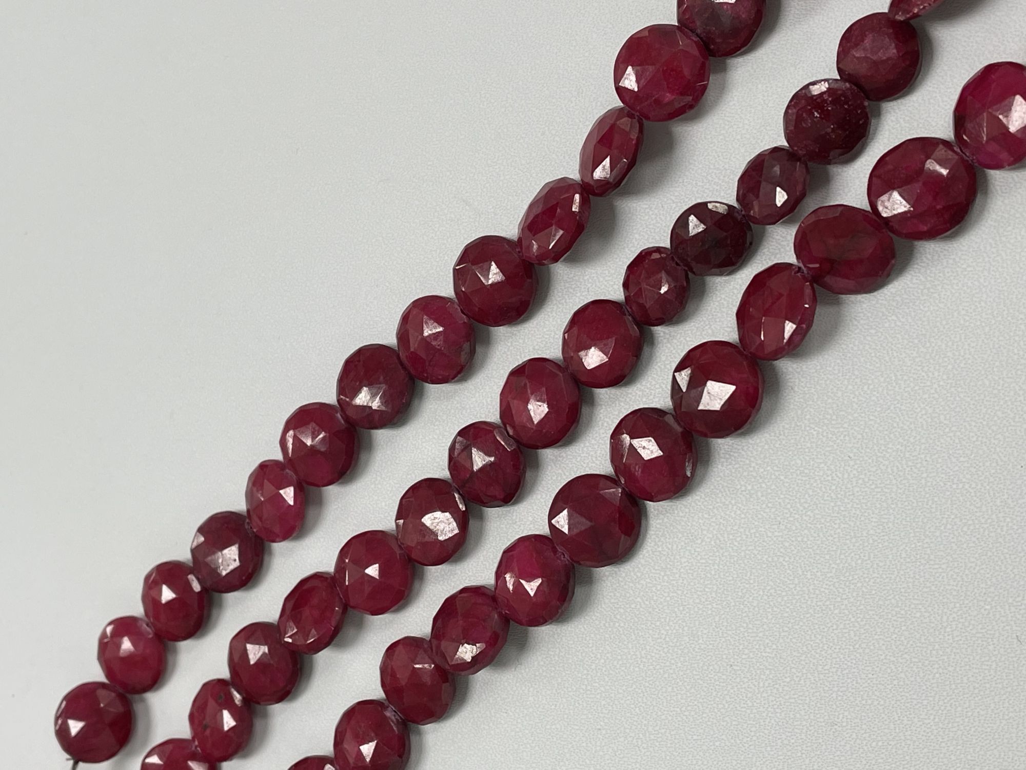 Dyed Ruby Coin Faceted