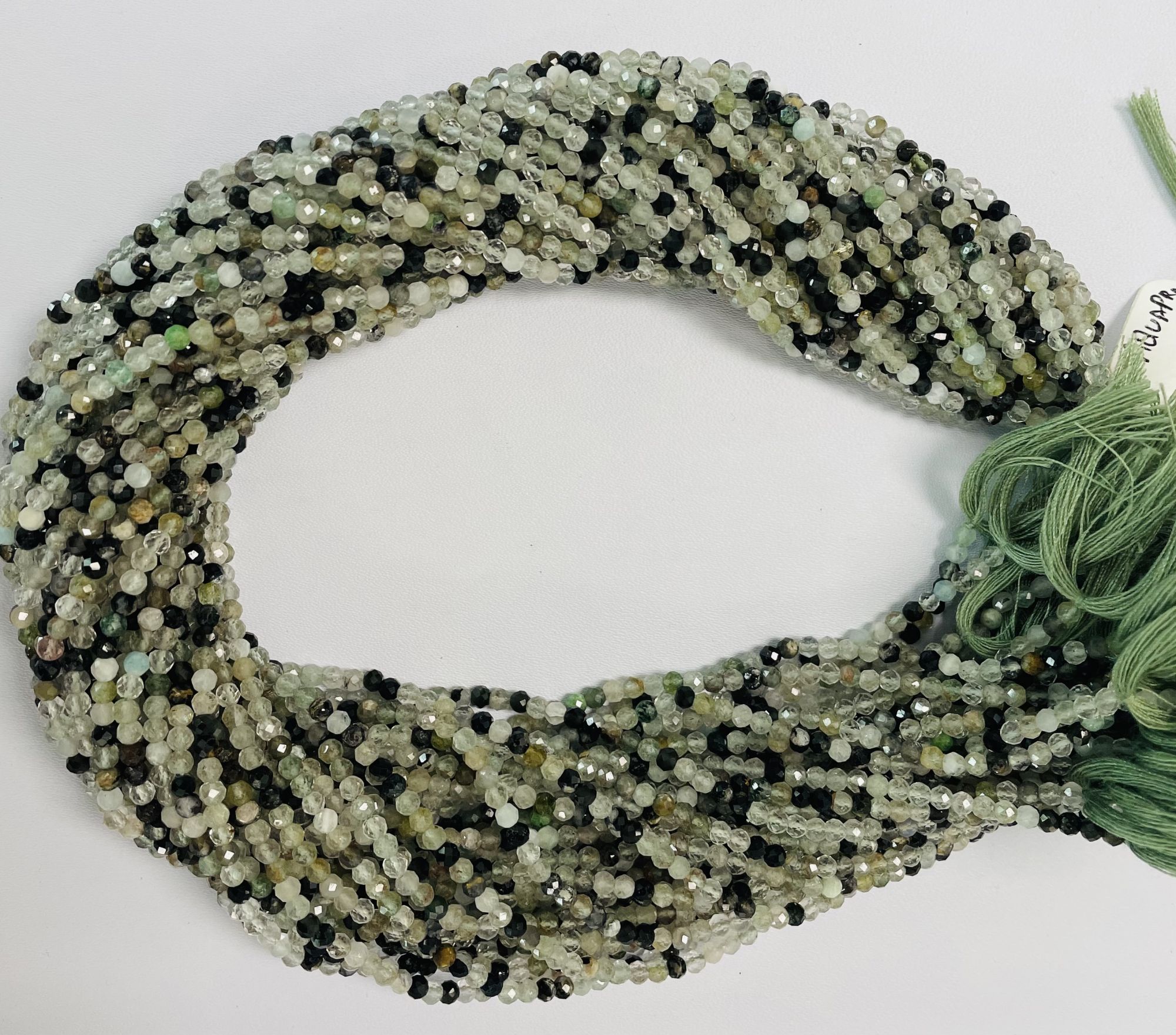 Multi Stone Aquaprase Rondelle Faceted