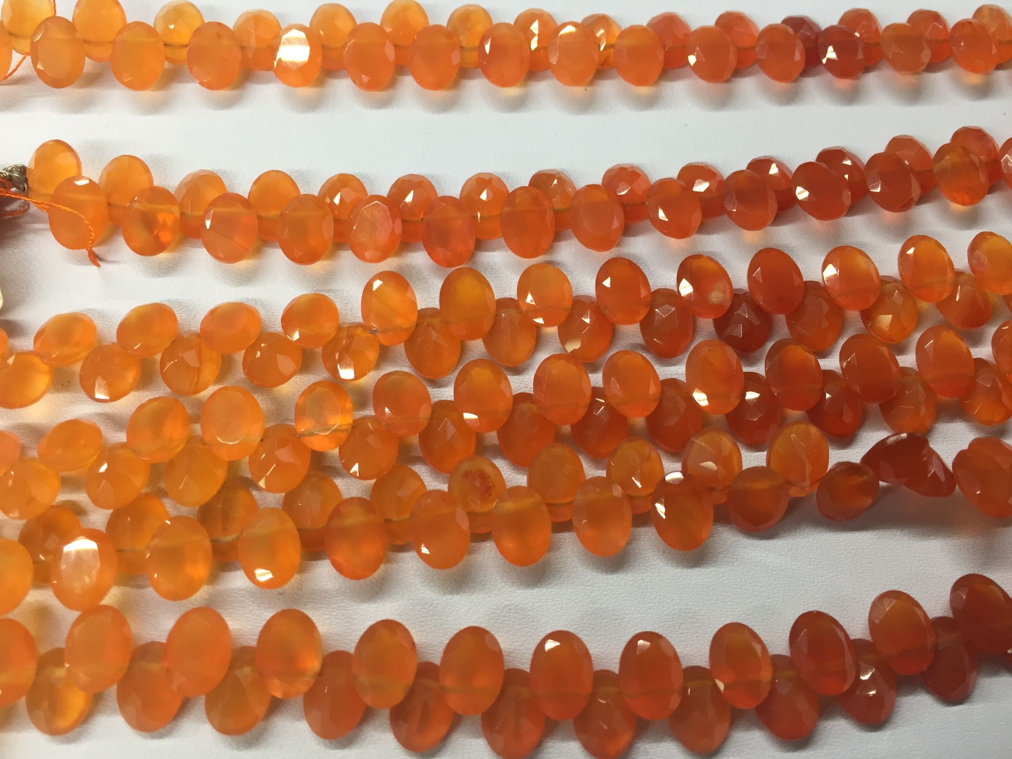 Carnelian Ovals Faceted
