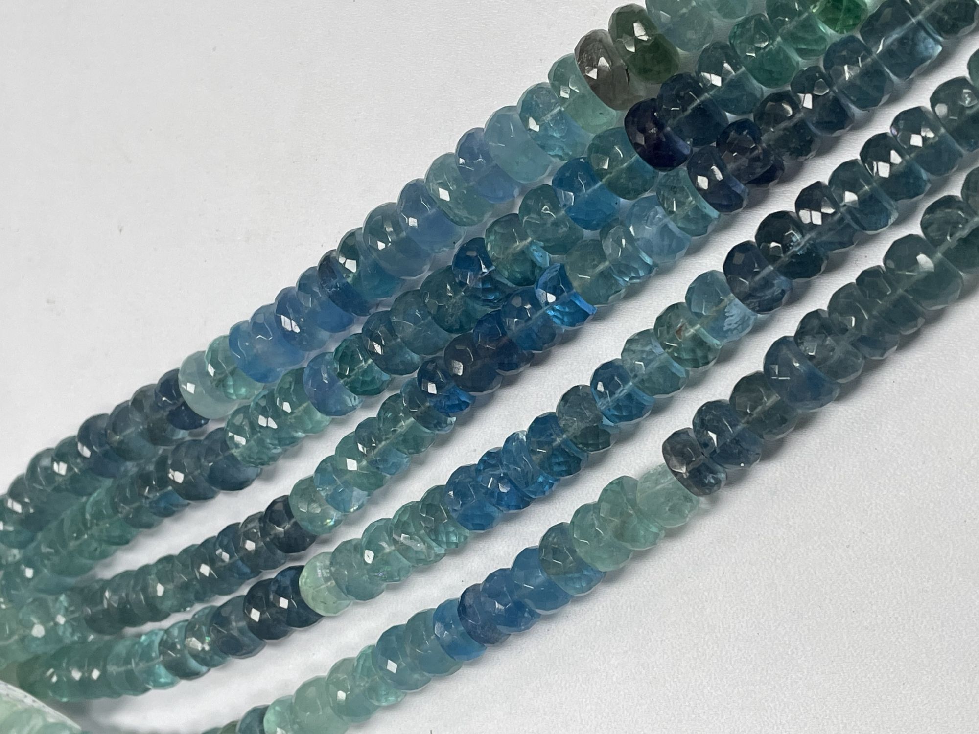 Fluorite Rondelles Faceted