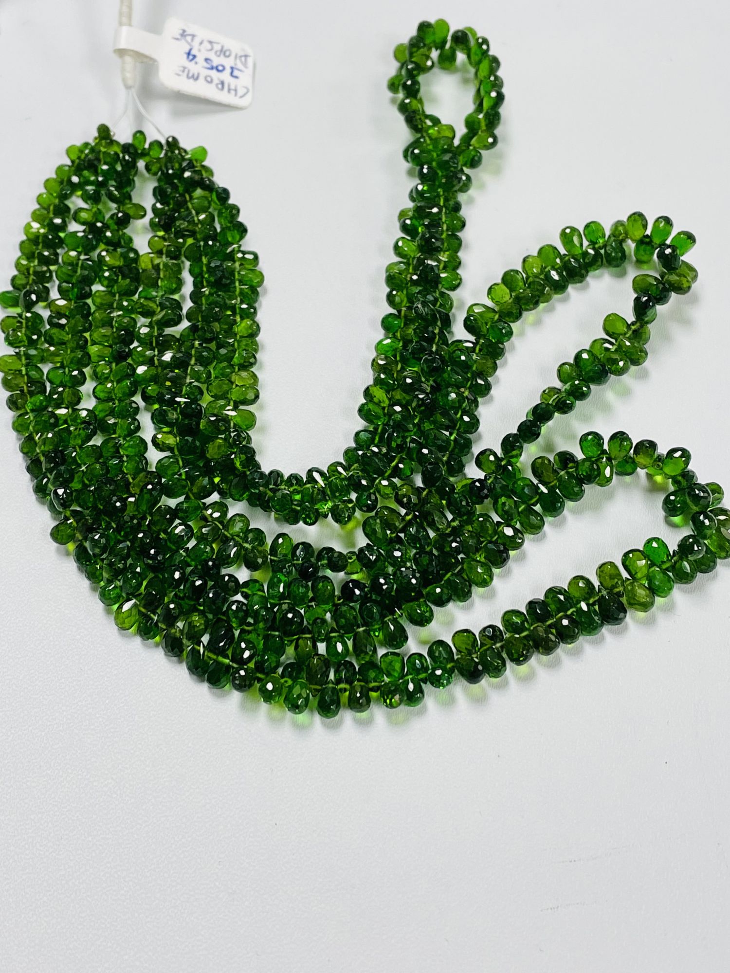 Chrome Diopside Drop Faceted