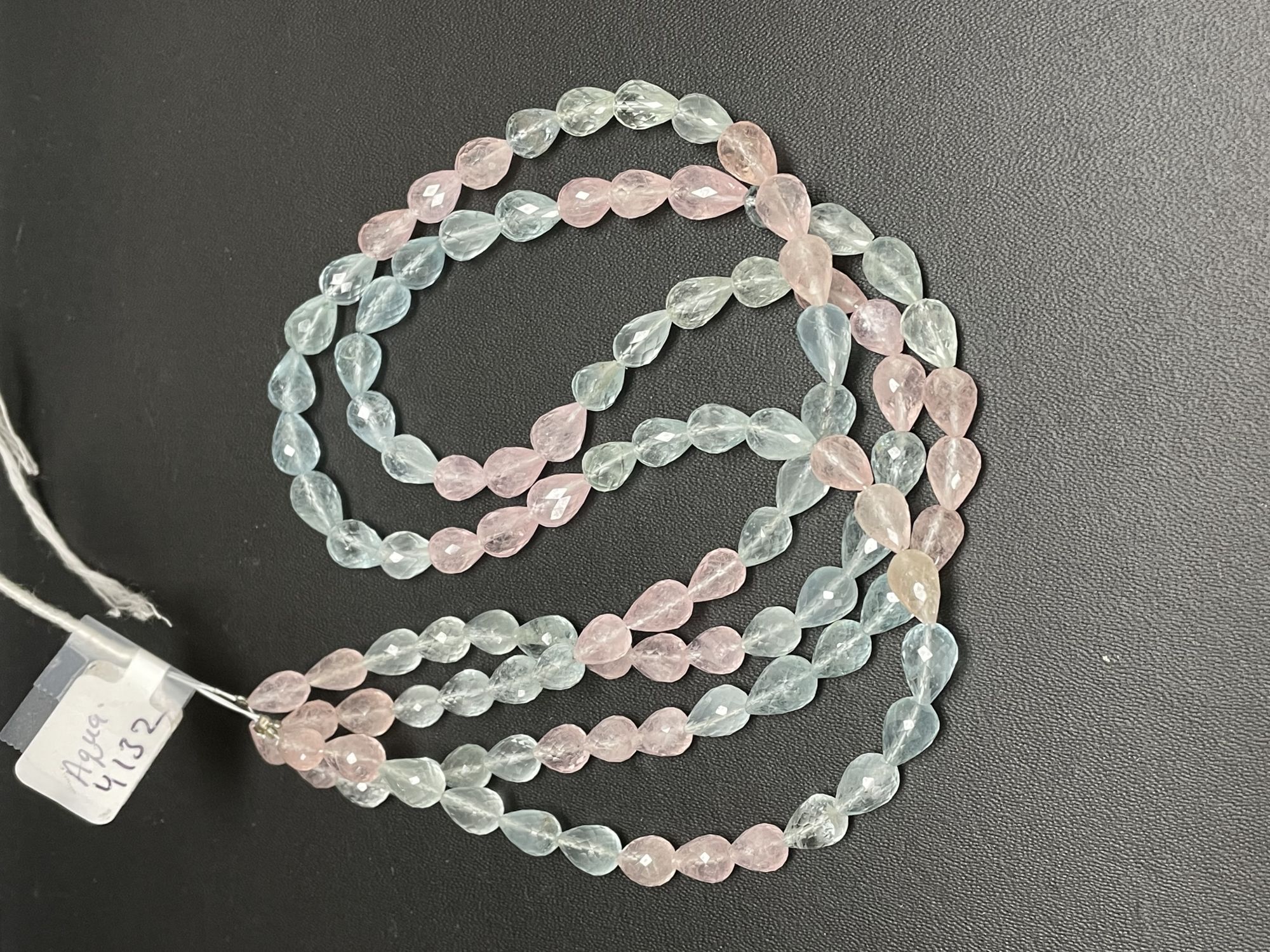 Multi Aquamarine Straight Drill Drop Faceted