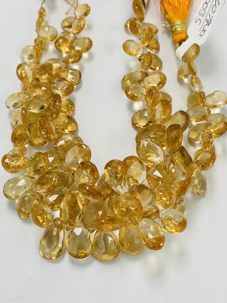 Citrine Pear Faceted