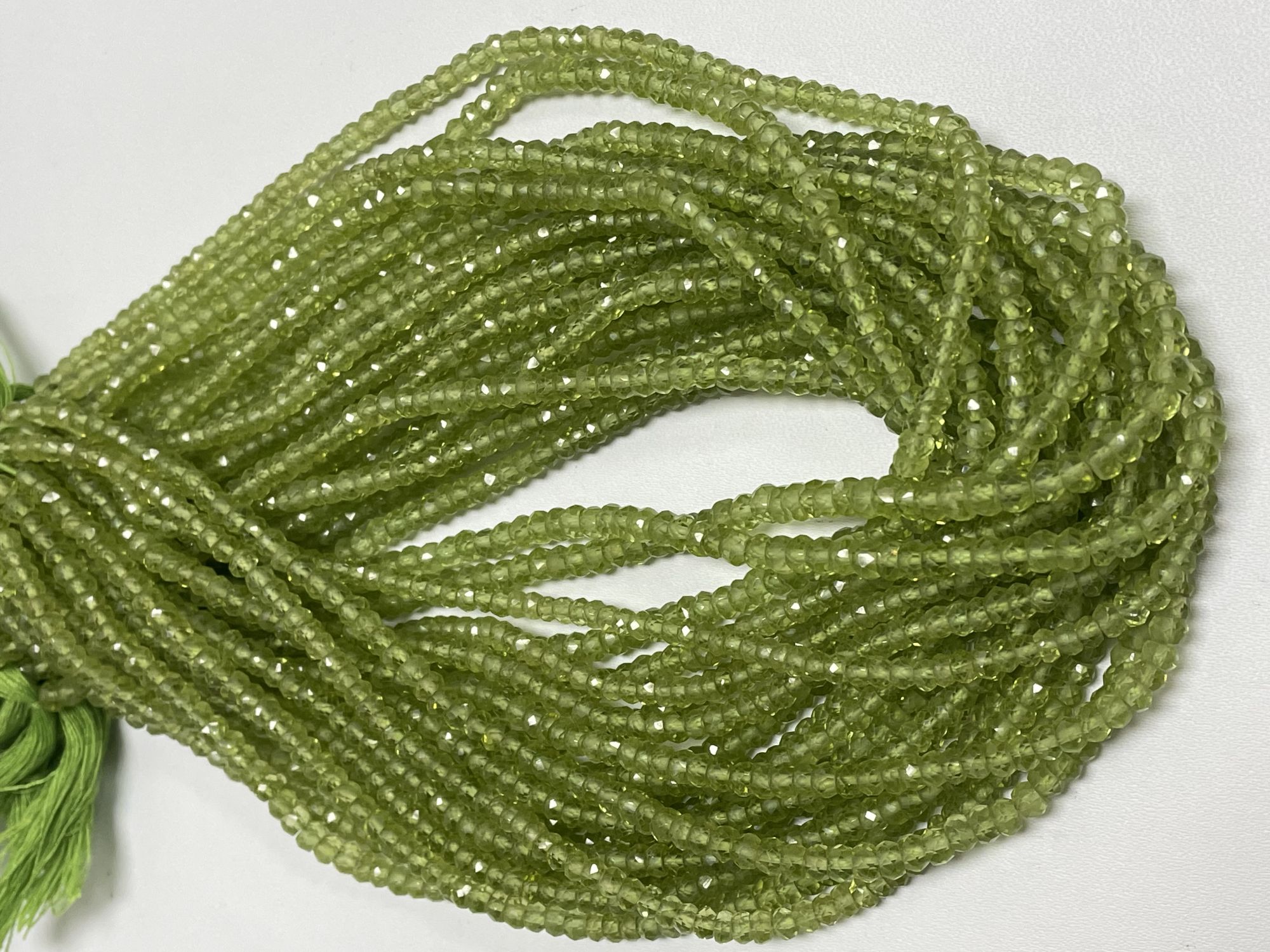 Peridot Rondelle Faceted