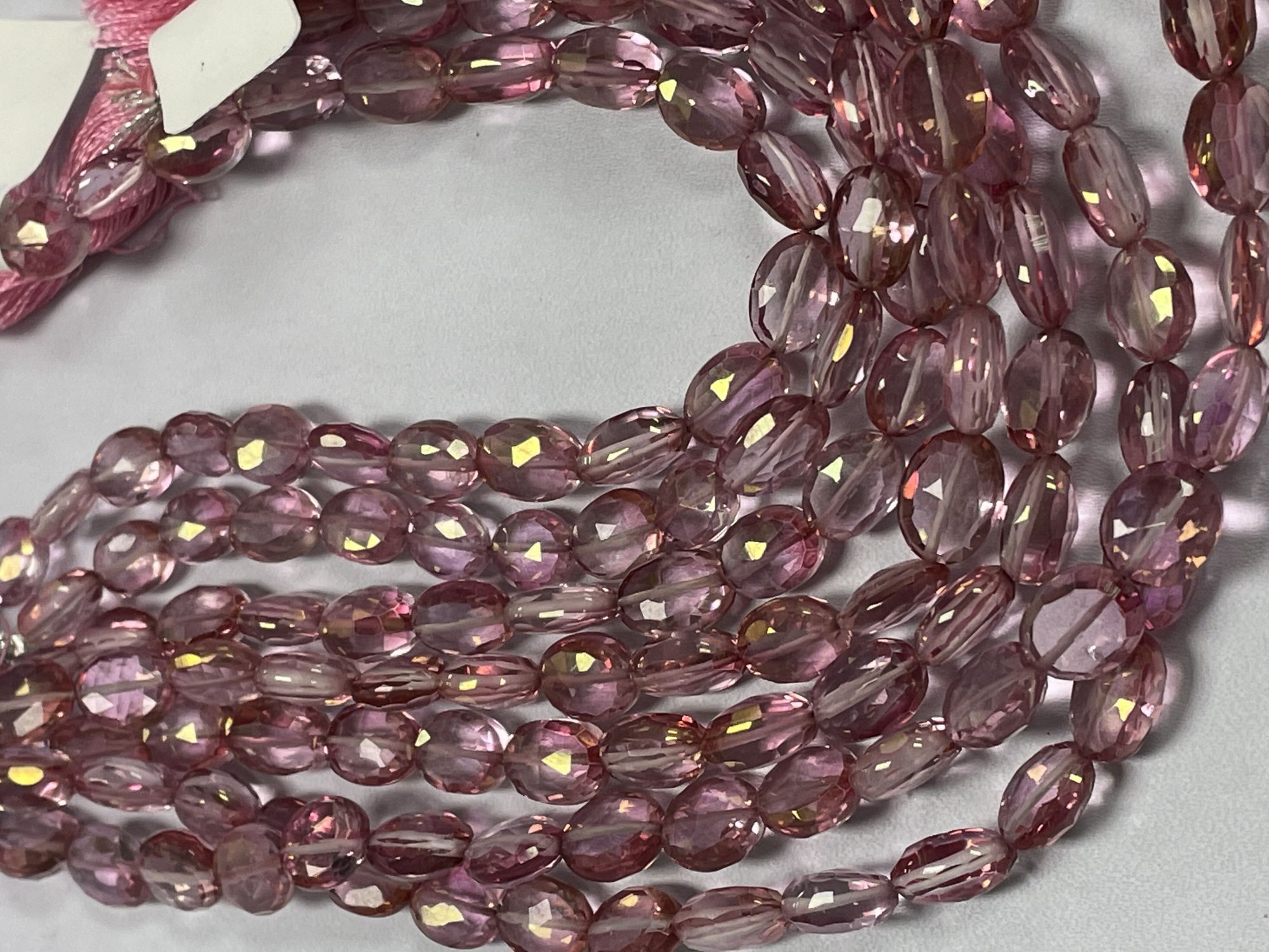 Pink Mystic Quartz Oval Faceted