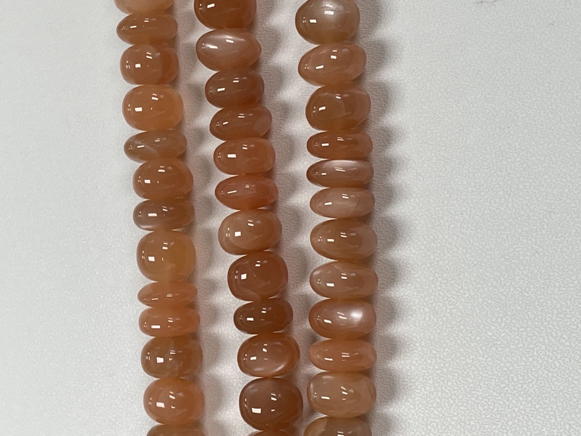 Peach Moonstone Rondelle Smooth