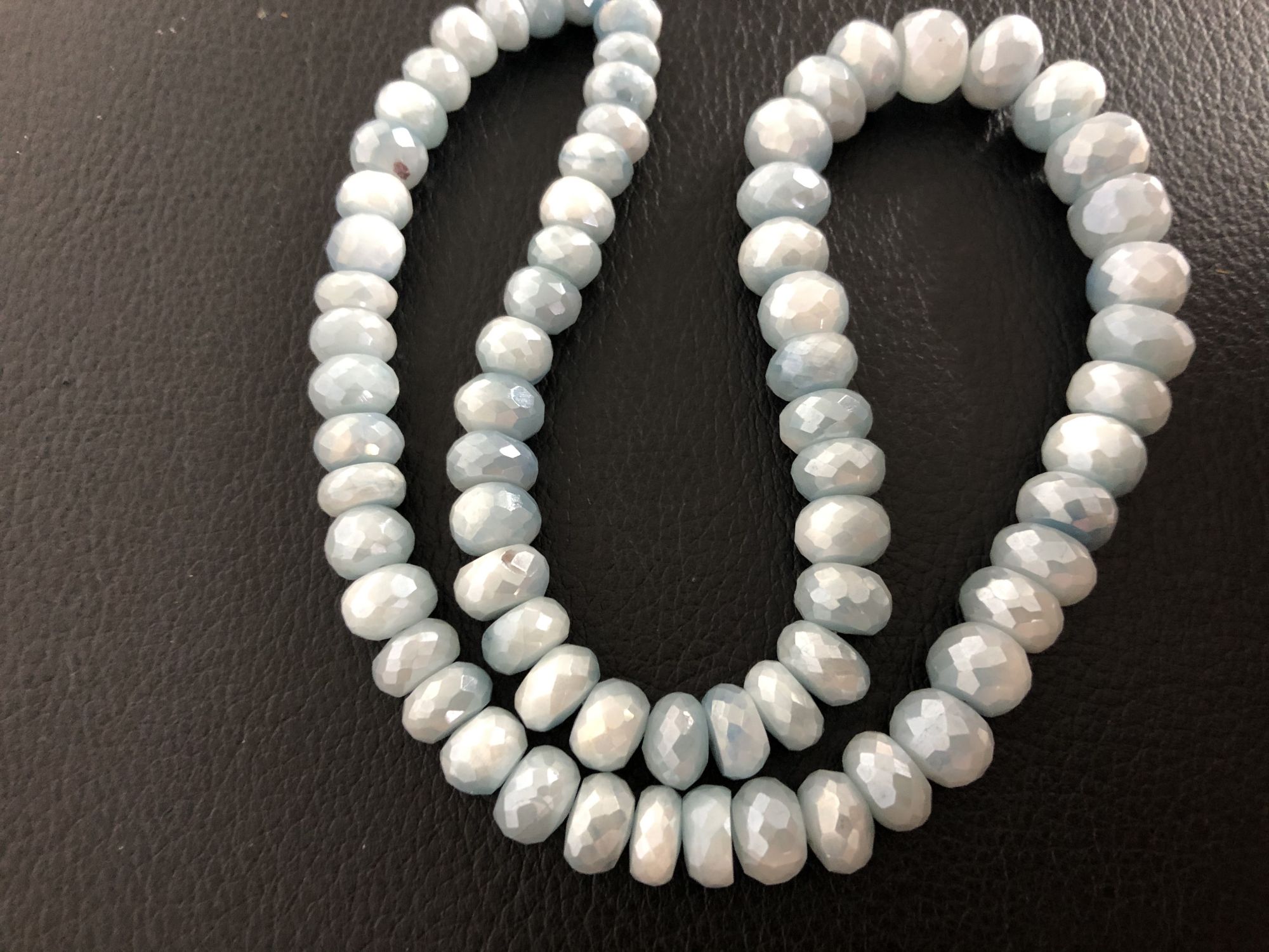 Coated Moonstone Rondelle